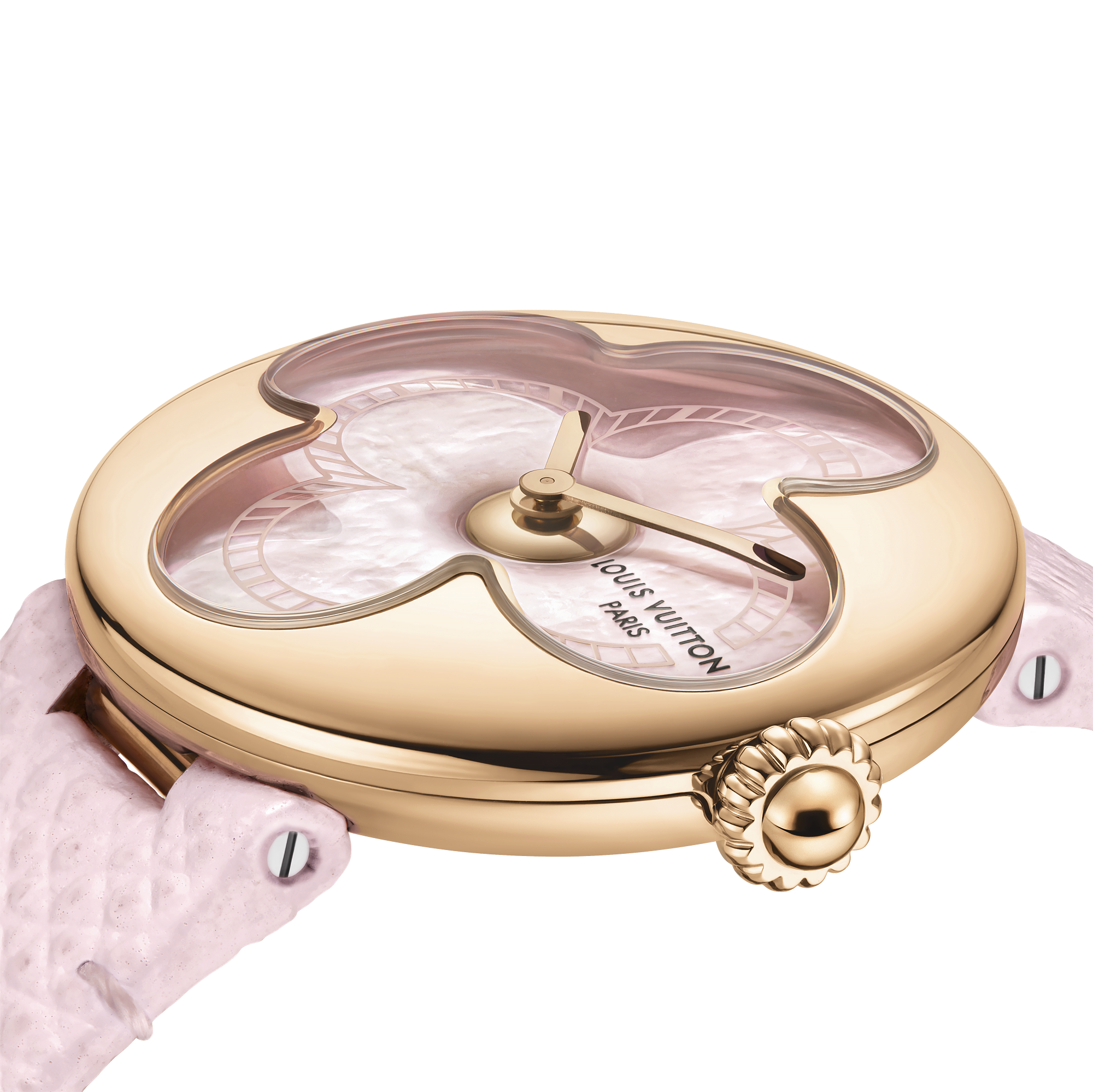 COLOR BLOSSOM 18K gold (rose) shell quartz watch, 26 mm - 2