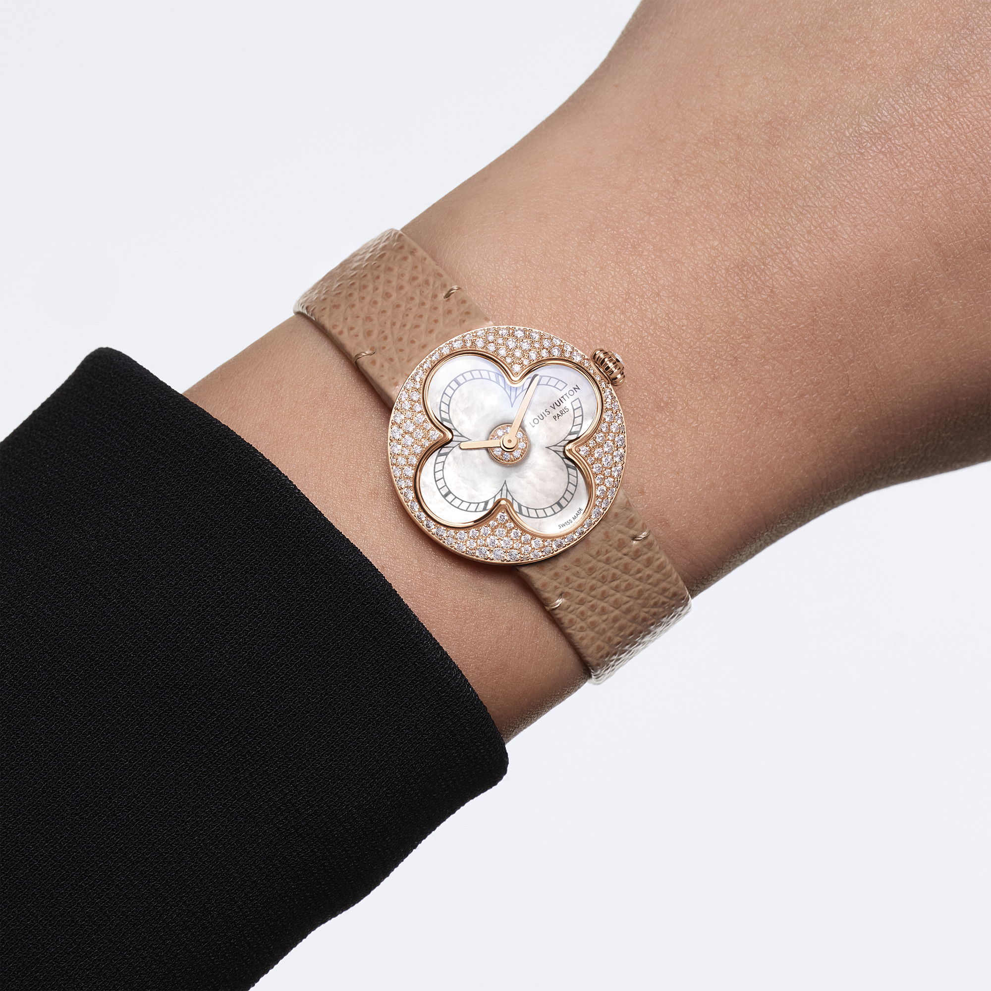 COLOR BLOSSOM 18K gold (rose) shell diamond quartz watch, 26 mm - 4