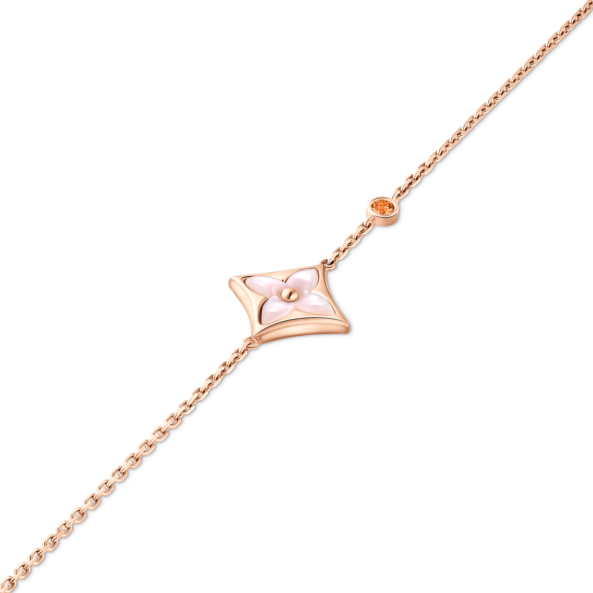COLOR BLOSSOM BB STAR 18K Gold Shell Garnet Bracelet - 3