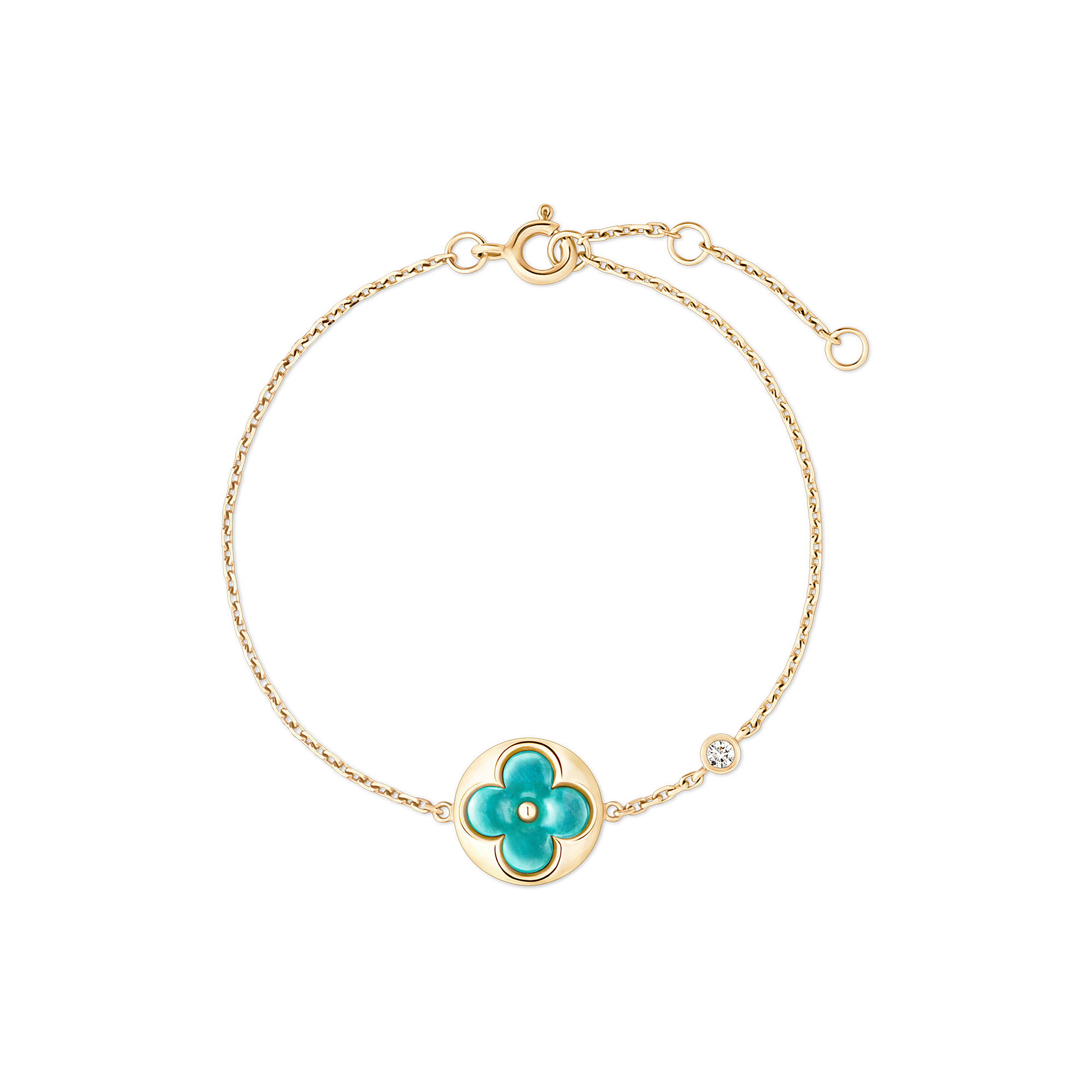 COLOR BLOSSOM BB SUN 18K Gold Amazonite Diamond Bracelet - 1