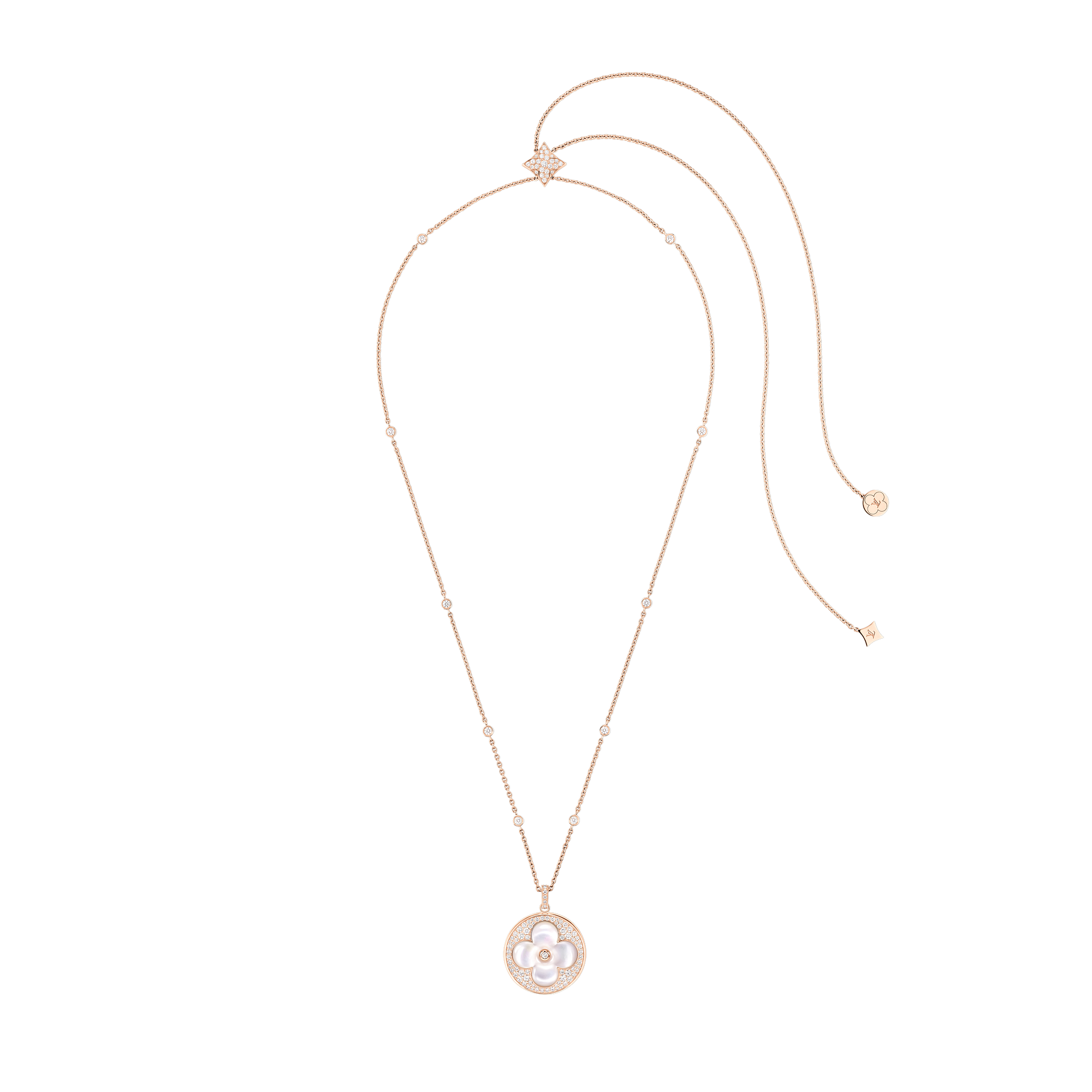 COLOR BLOSSOM XL SUN 18K Gold Mother-of-Pearl Diamond Necklace - 5