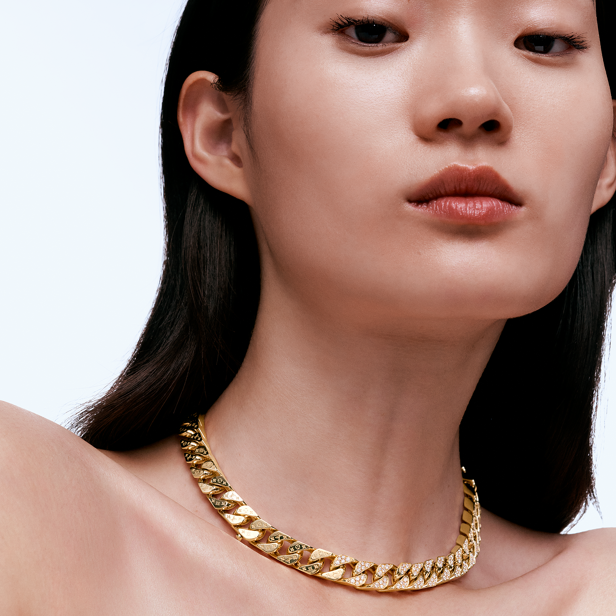 CUBAN CHAIN 18K Gold Diamond Necklace - 7
