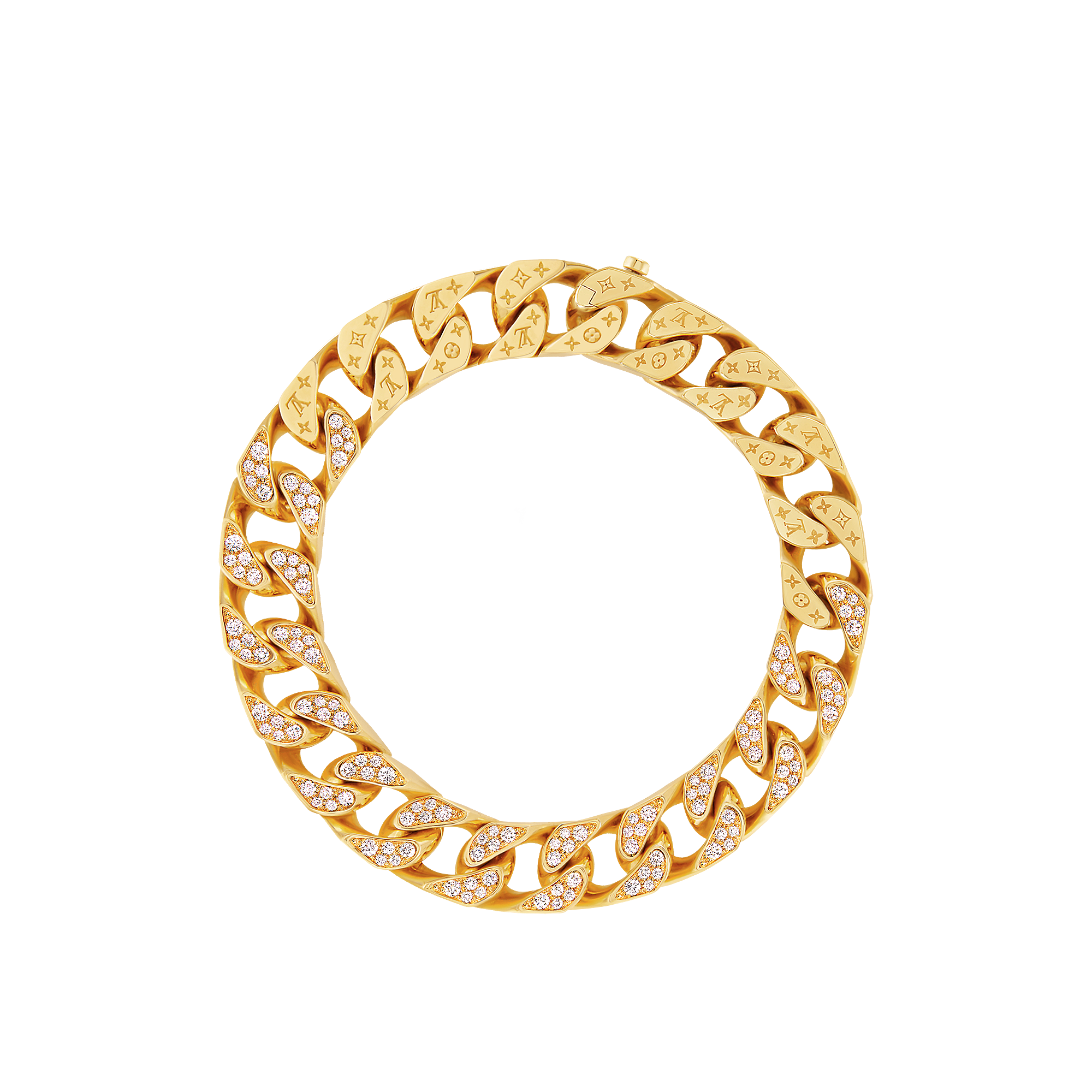 CUBAN CHAIN 18K Gold Diamond Necklace - 4