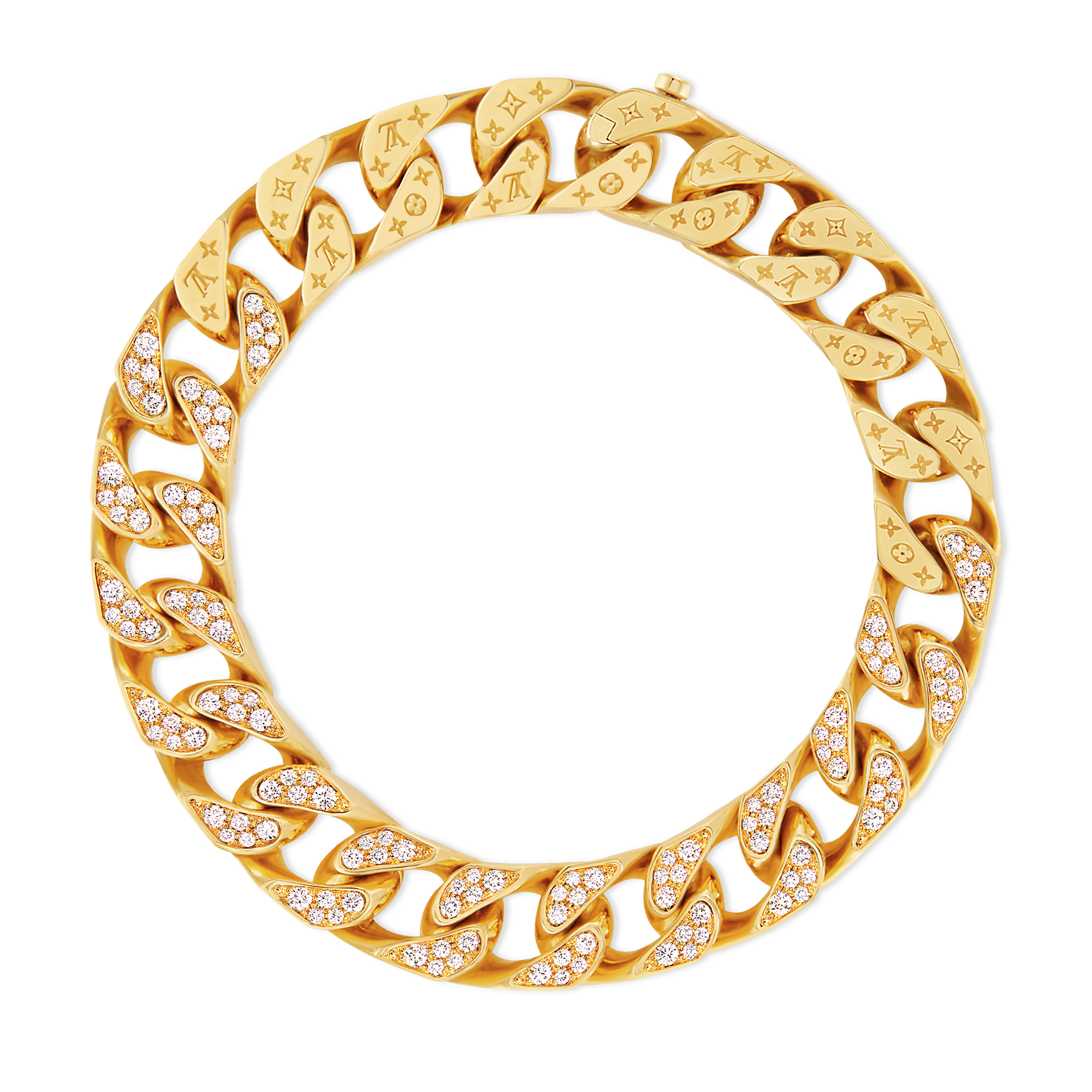 CUBAN CHAIN 18K Gold Diamond Necklace - 6