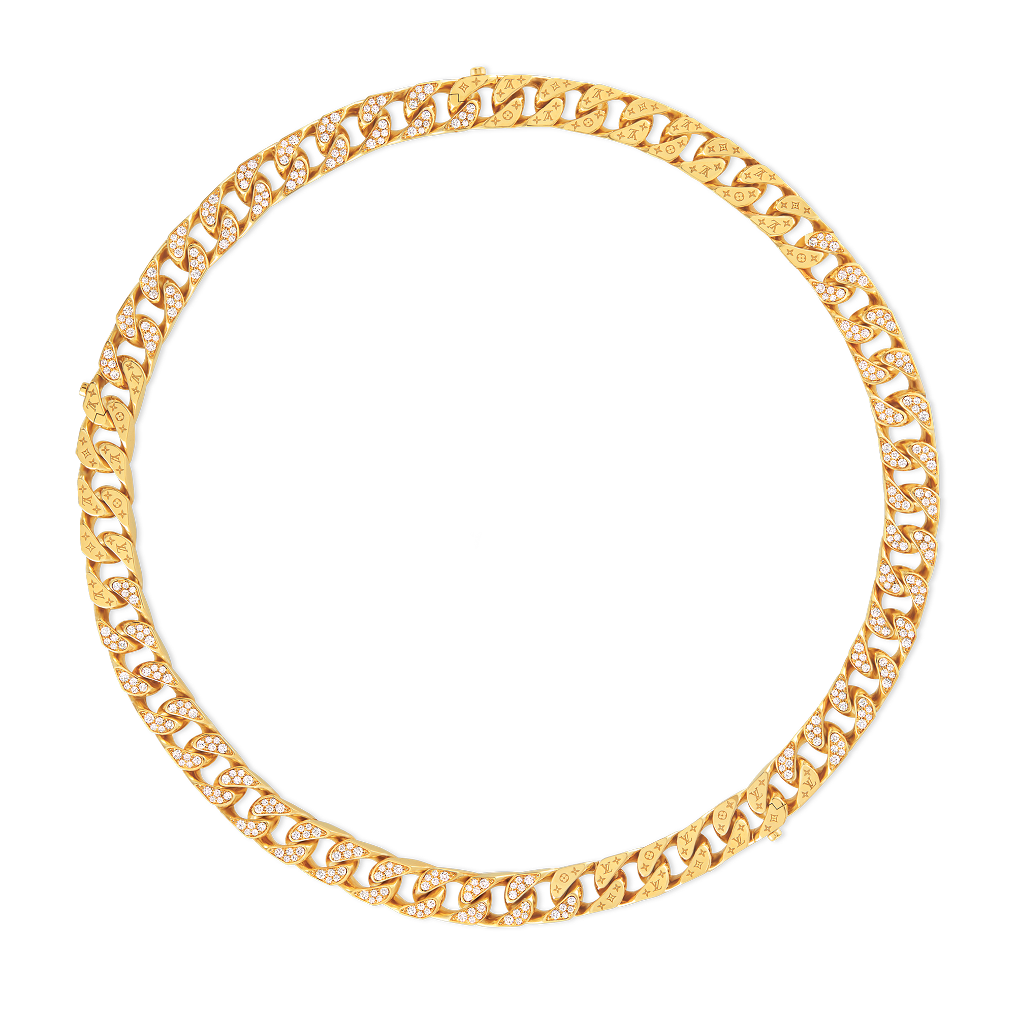 CUBAN CHAIN 18K Gold Diamond Necklace - 3