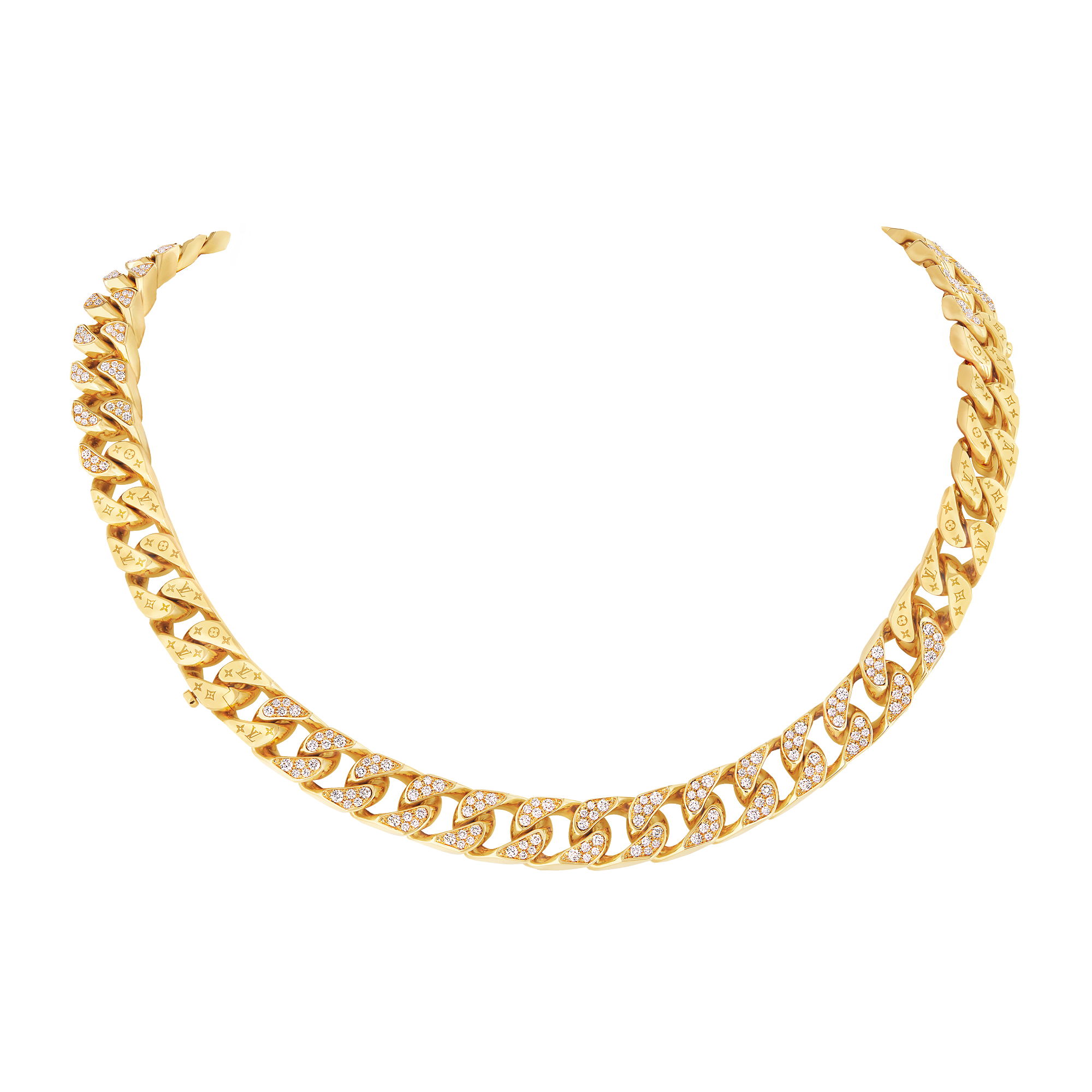 CUBAN CHAIN 18K Gold Diamond Necklace - 1