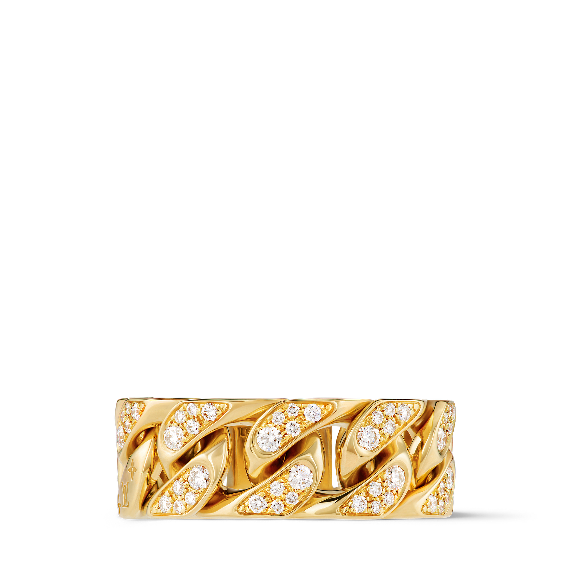 CUBAN CHAIN 18K Gold (Yellow) Diamond Ring - 4