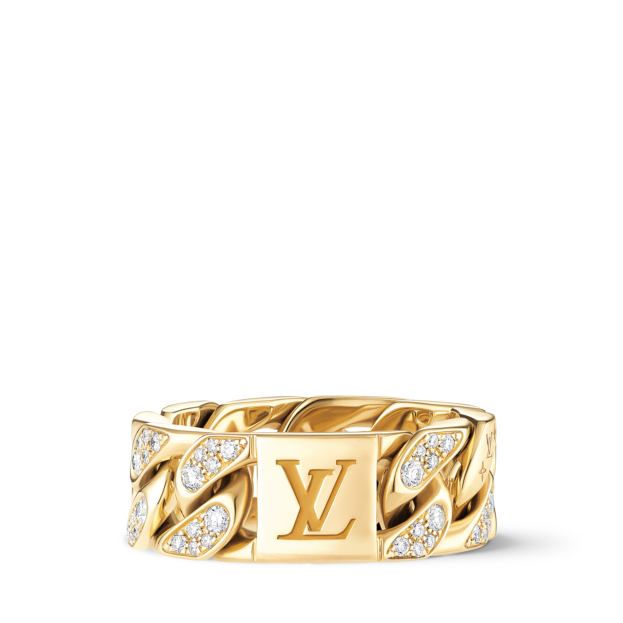 CUBAN CHAIN 18K Gold (Yellow) Diamond Ring - 1