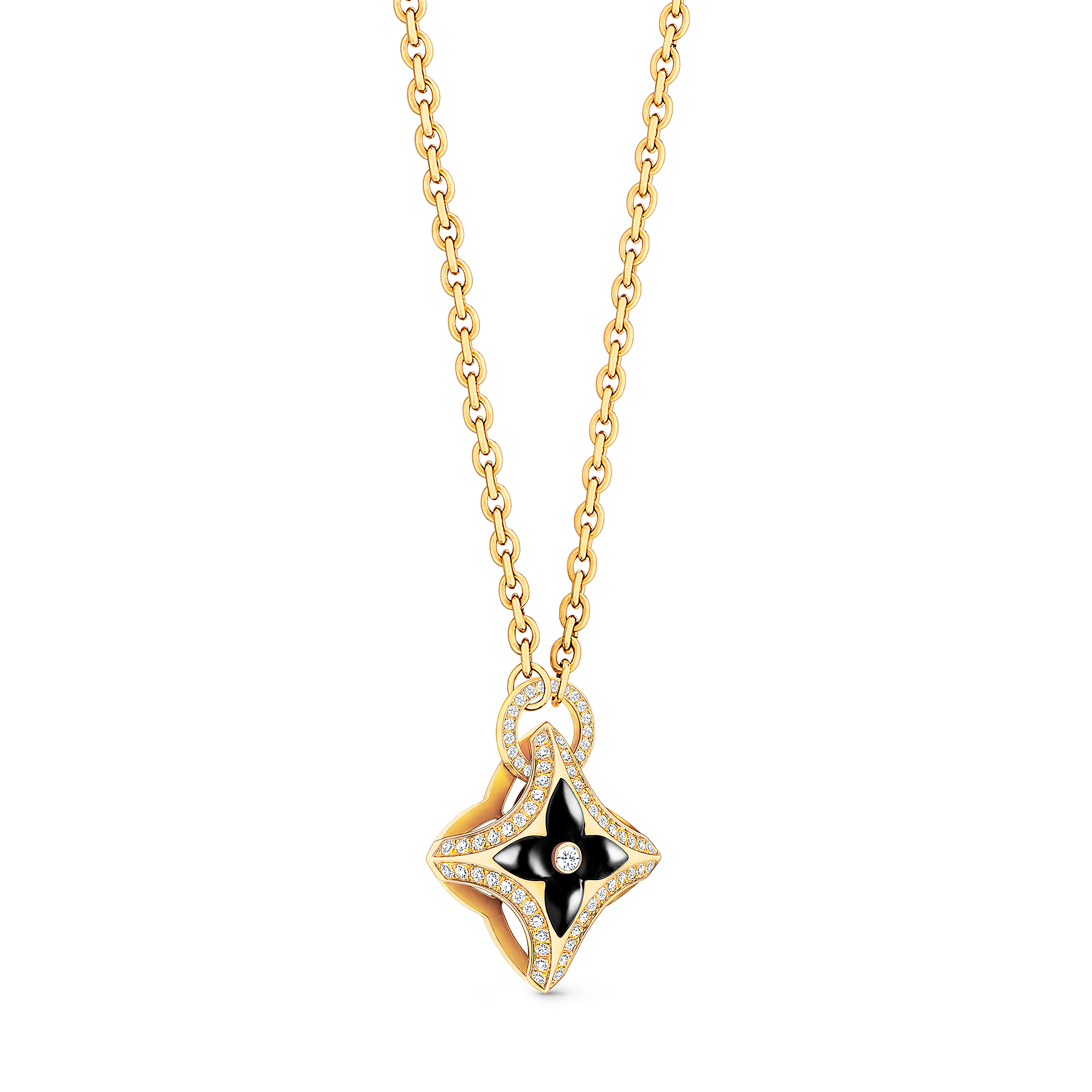 EVER BLOSSOM 18K Gold Agate Diamond Necklace - 3
