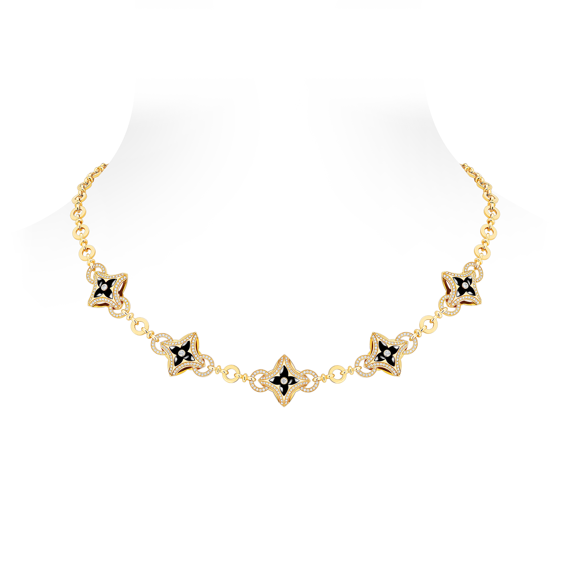 EVER BLOSSOM 18K Gold Agate Diamond Necklace - 3