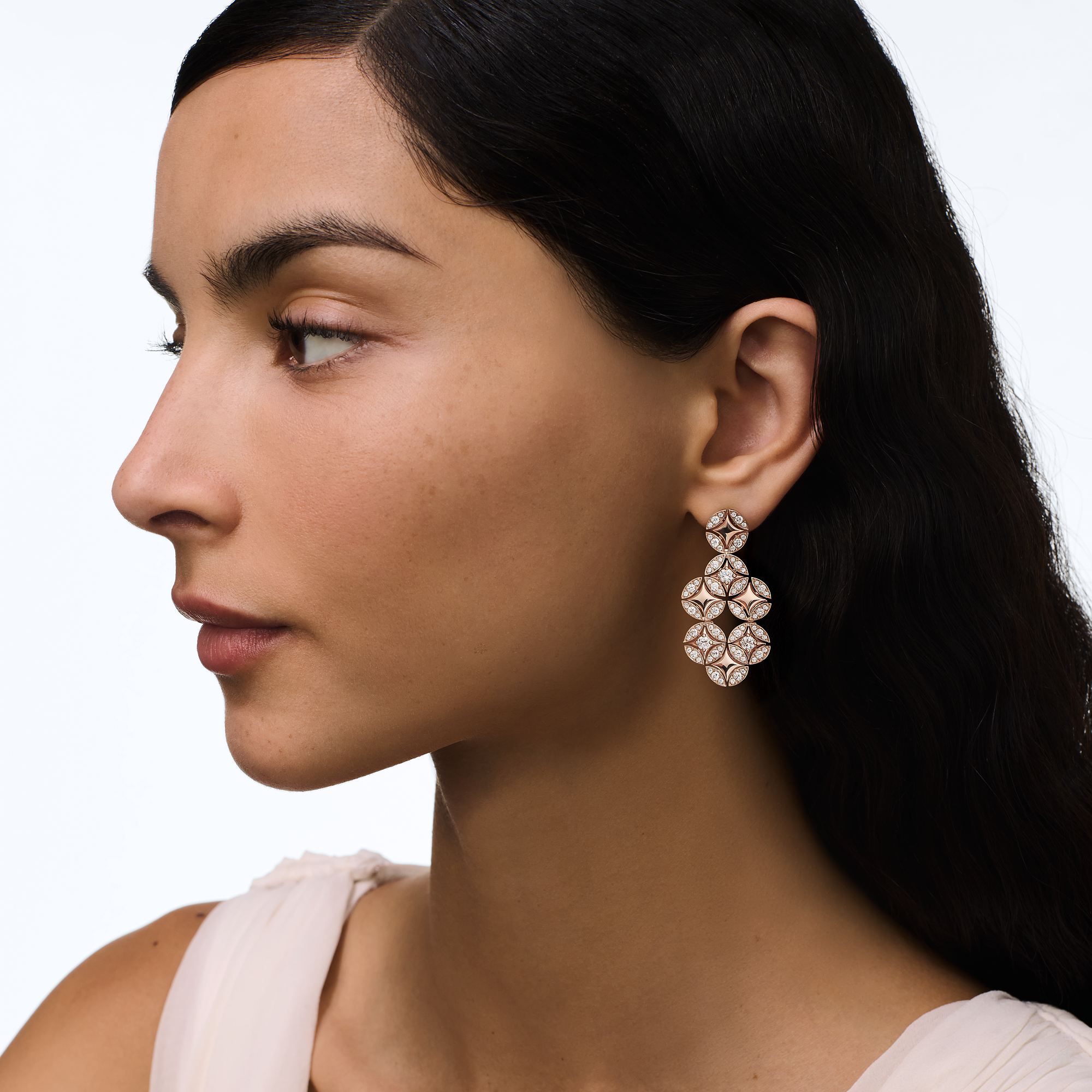 GALAXIE 18K Gold (Rose Gold) Diamond Earrings - 5