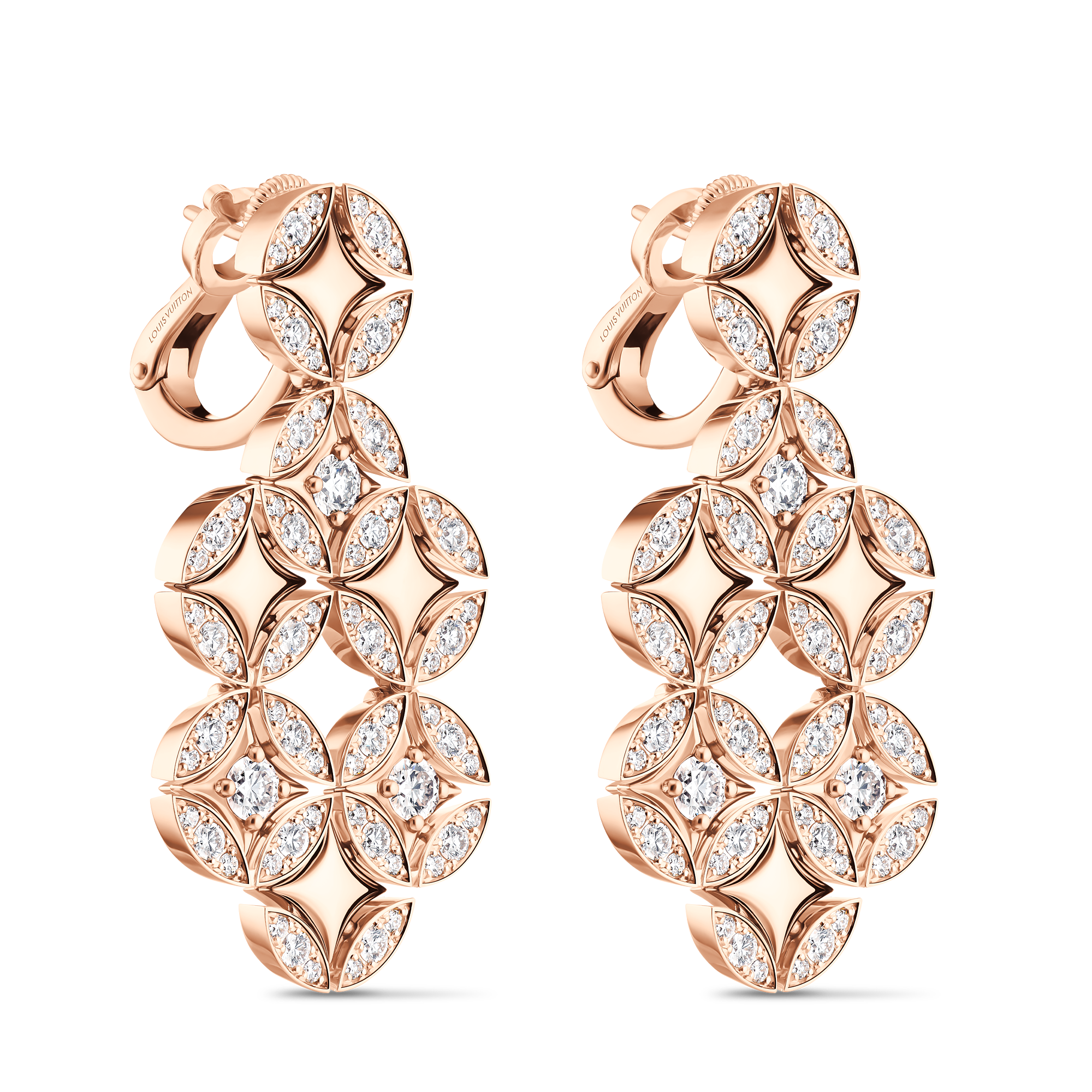 GALAXIE 18K Gold (Rose Gold) Diamond Earrings - 3