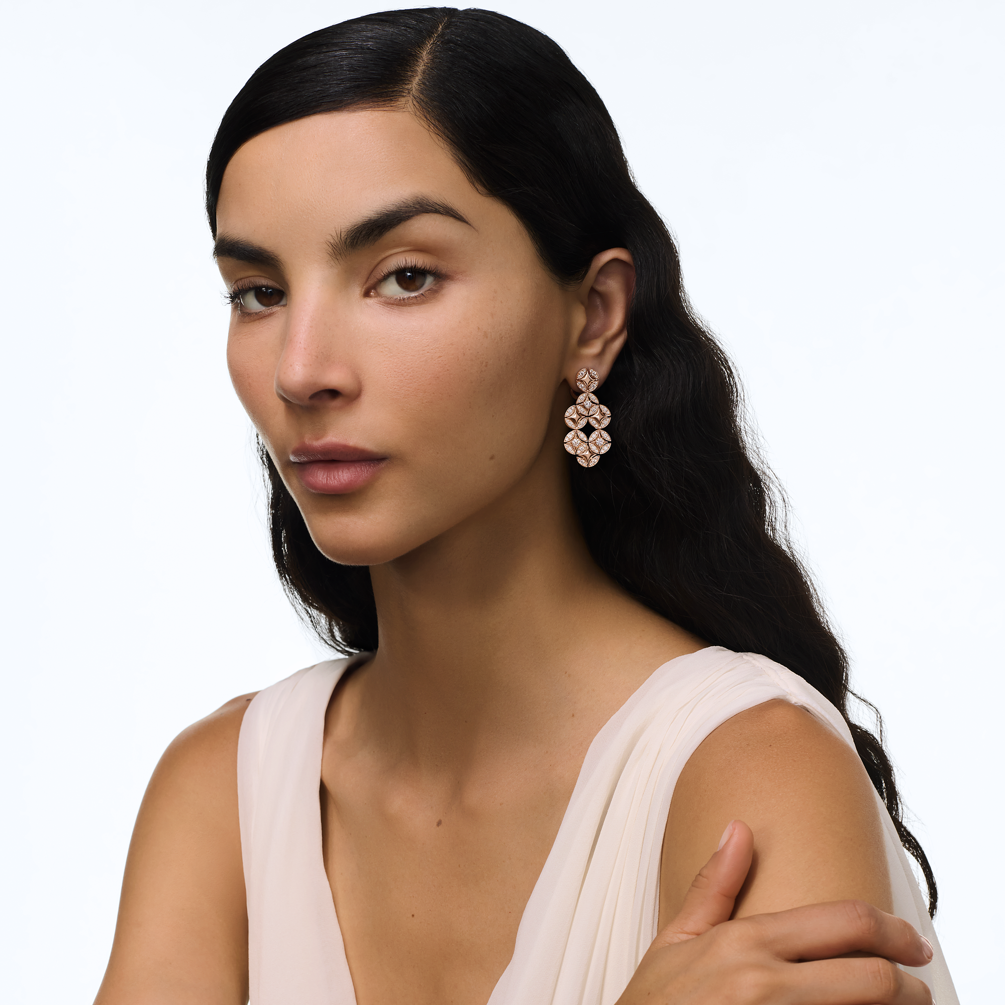 GALAXIE 18K Gold (Rose Gold) Diamond Earrings - 2