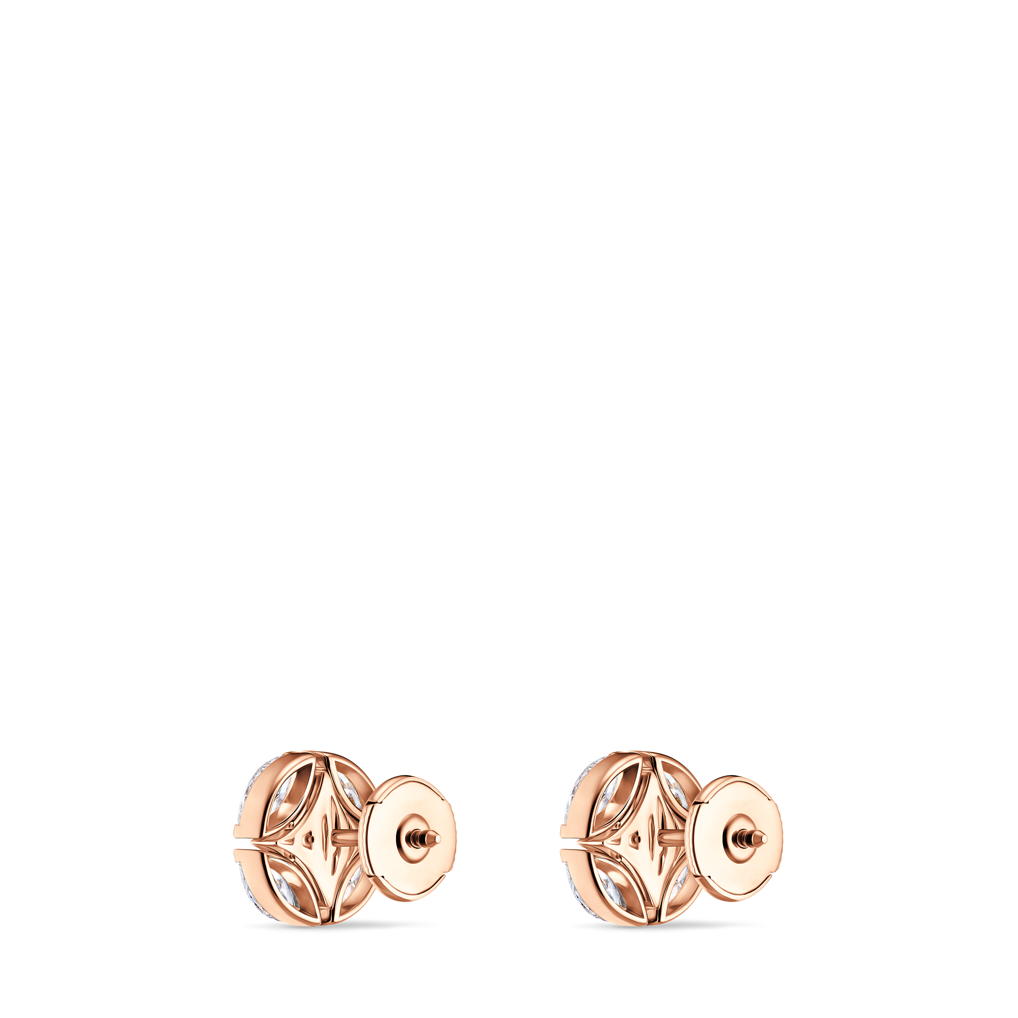 GALAXIE 18K gold (rose) diamond stud earrings - 4