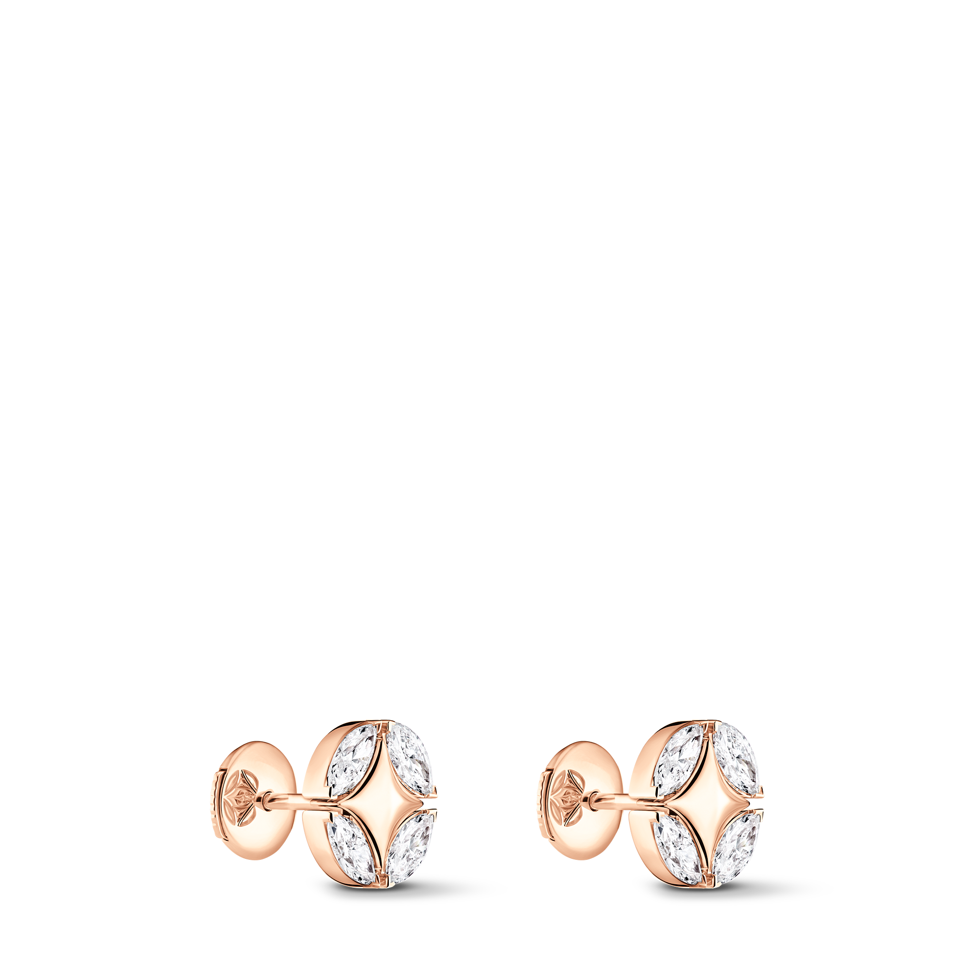 GALAXIE 18K gold (rose) diamond stud earrings - 3
