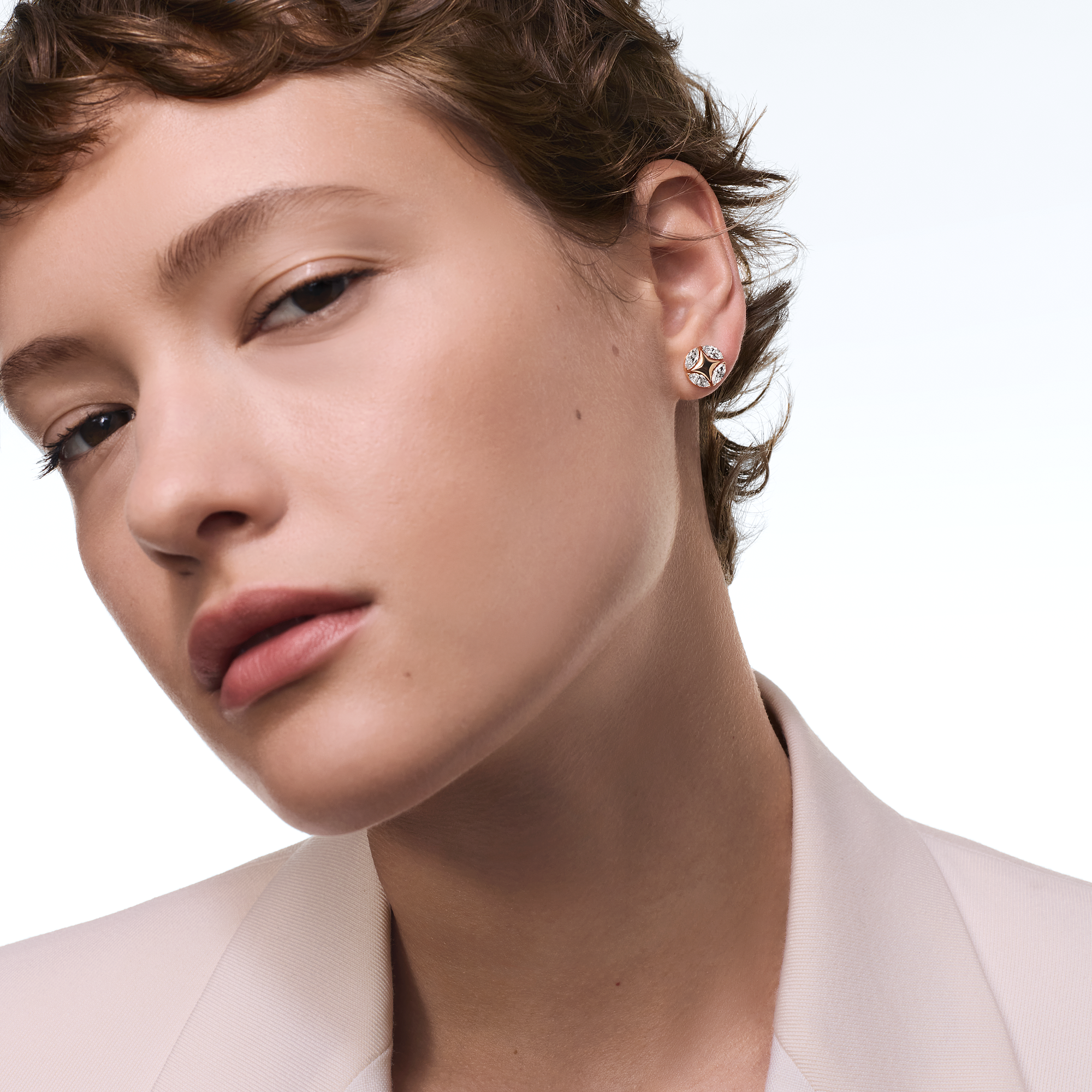 GALAXIE 18K gold (rose) diamond stud earrings - 2