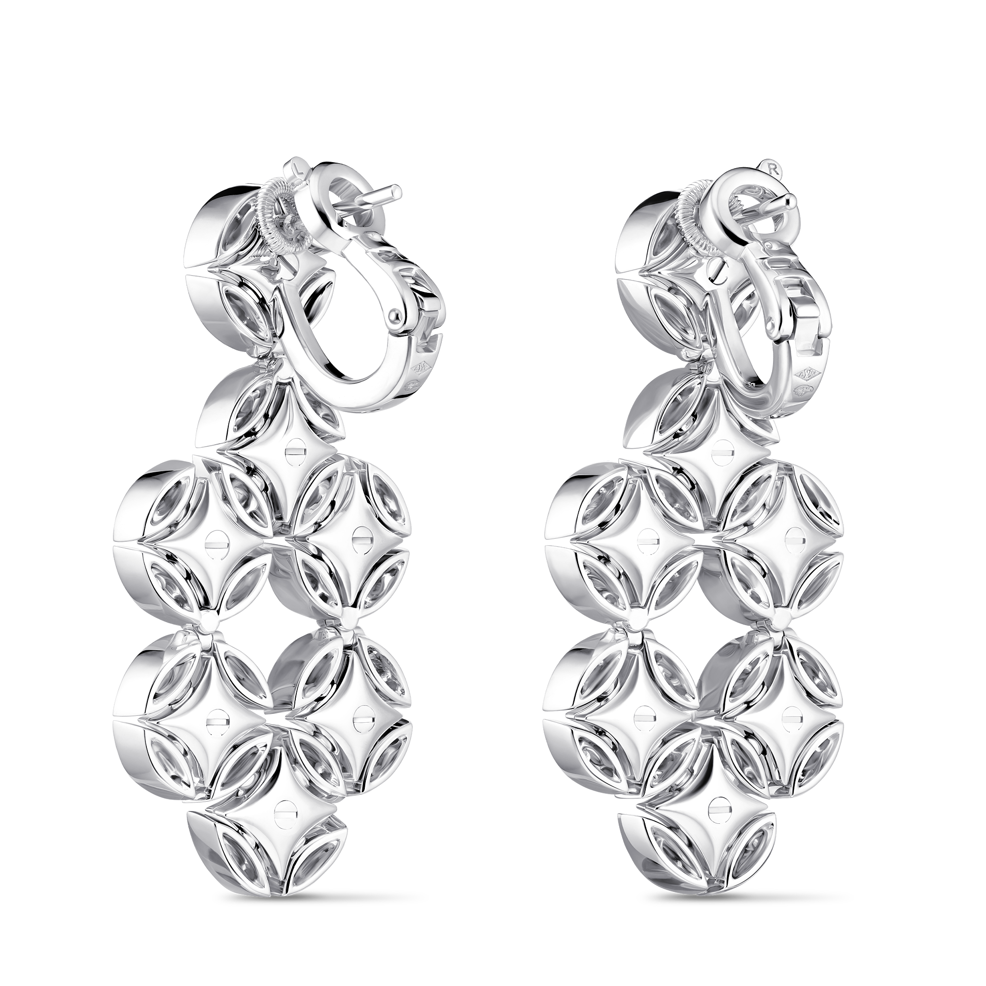 GALAXIE 18K gold (white) diamond earrings - 4