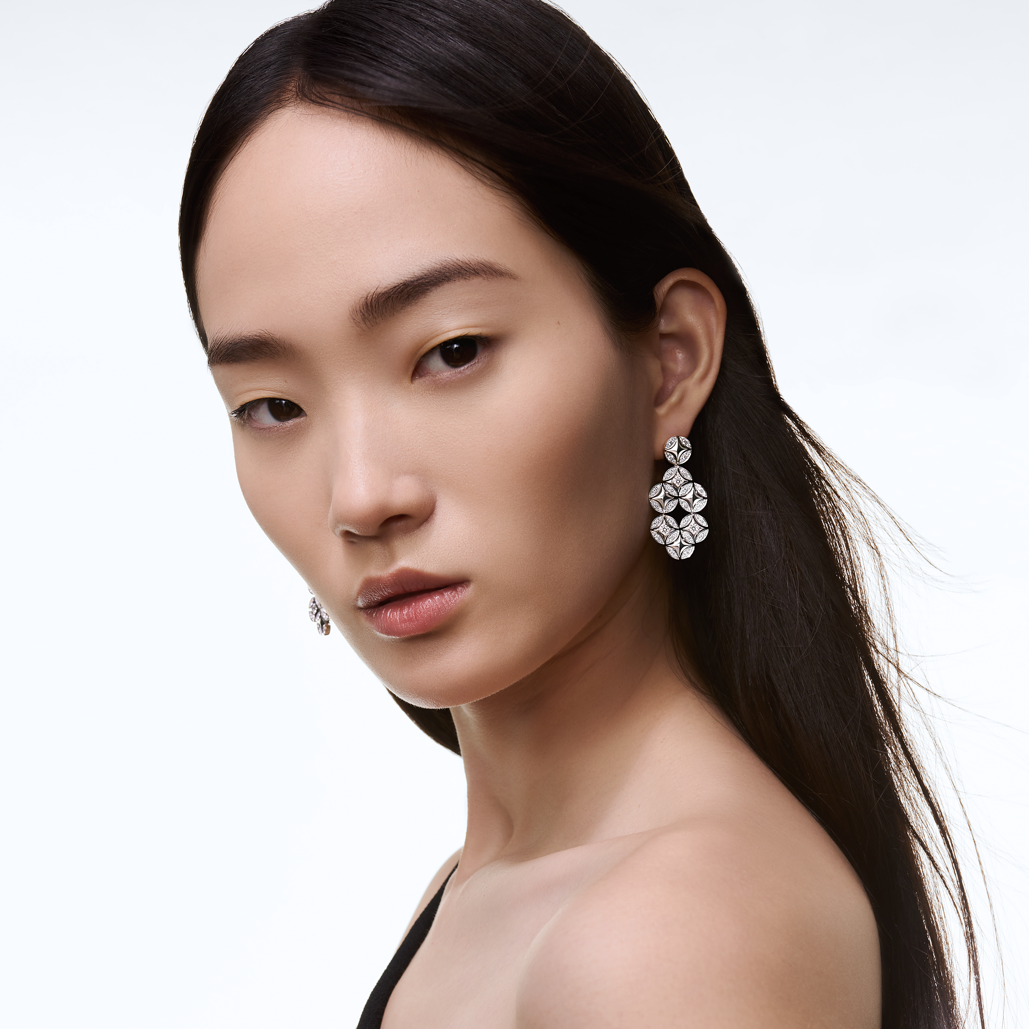 GALAXIE 18K gold (white) diamond earrings - 5