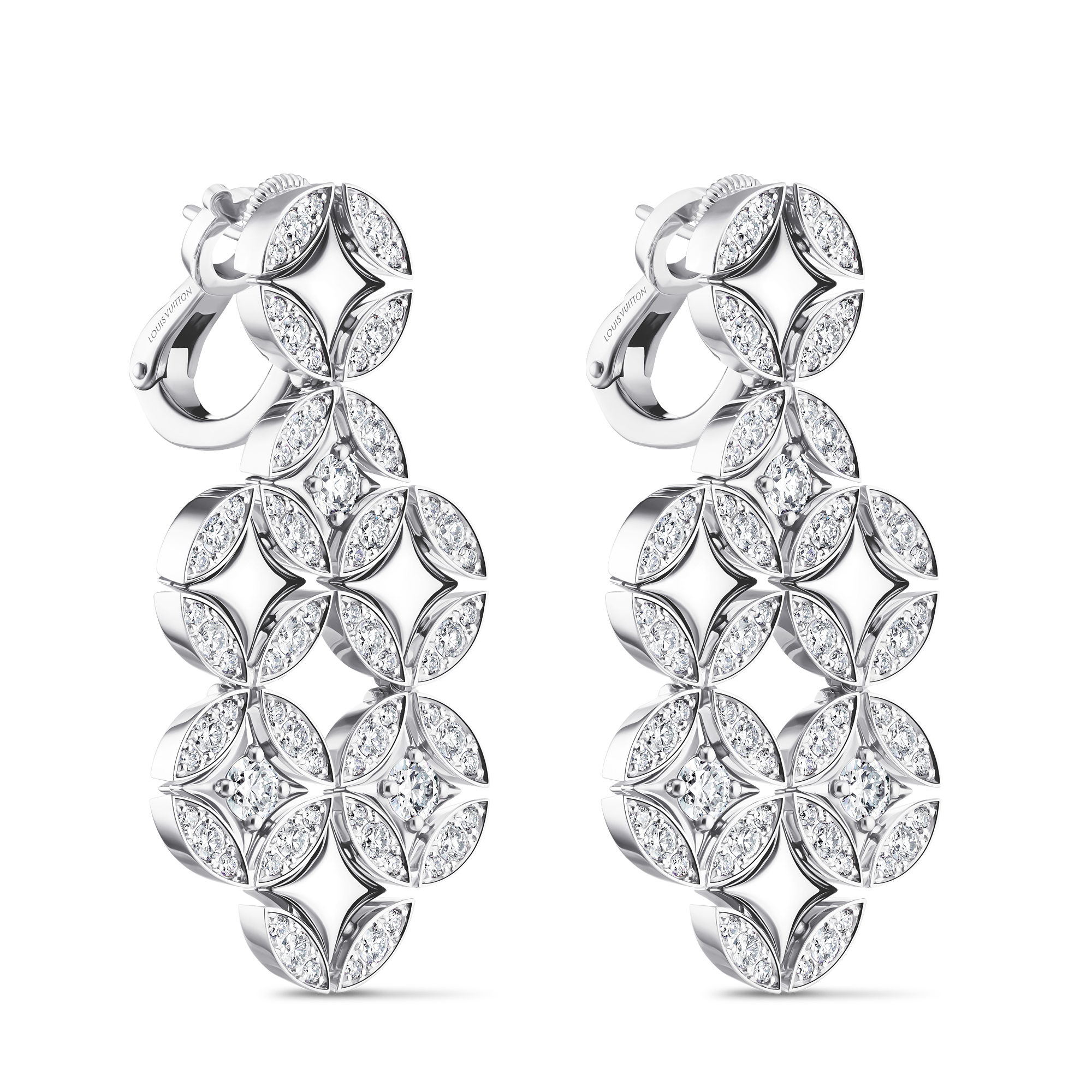 GALAXIE 18K gold (white) diamond earrings - 3