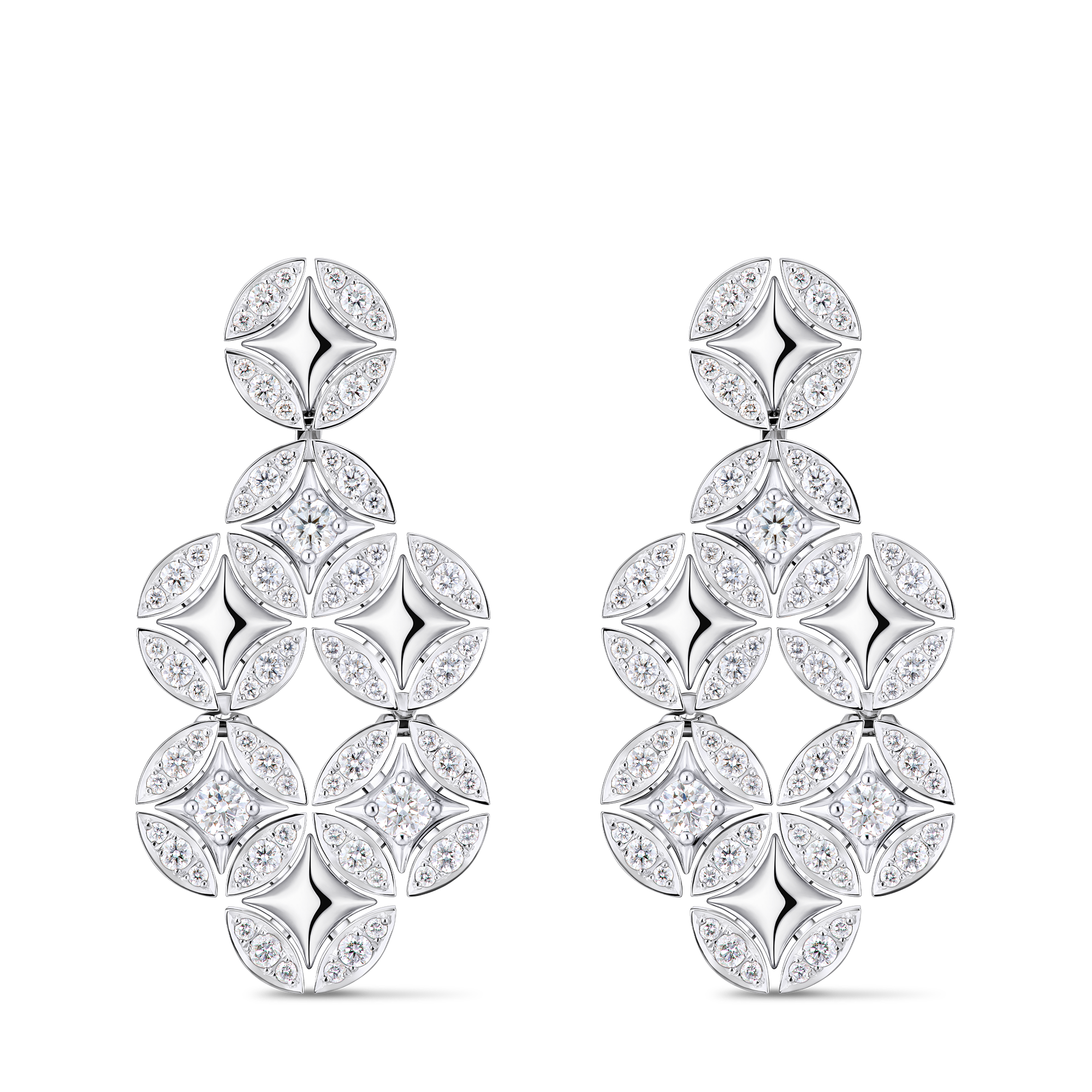 GALAXIE 18K gold (white) diamond earrings - 1