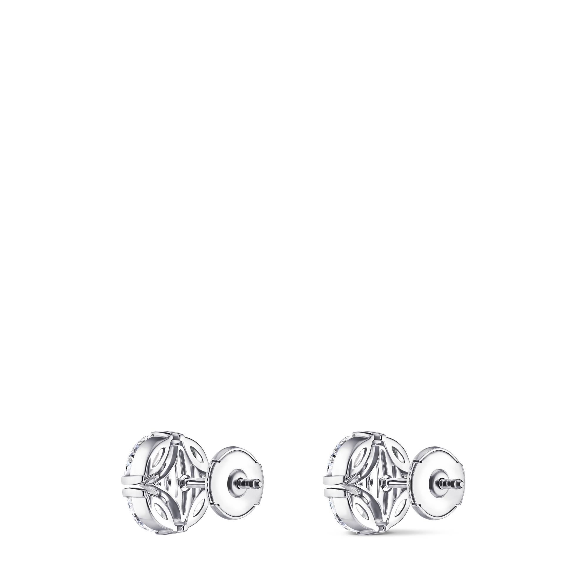 GALAXIE 18K gold (white) diamond stud earrings - 4