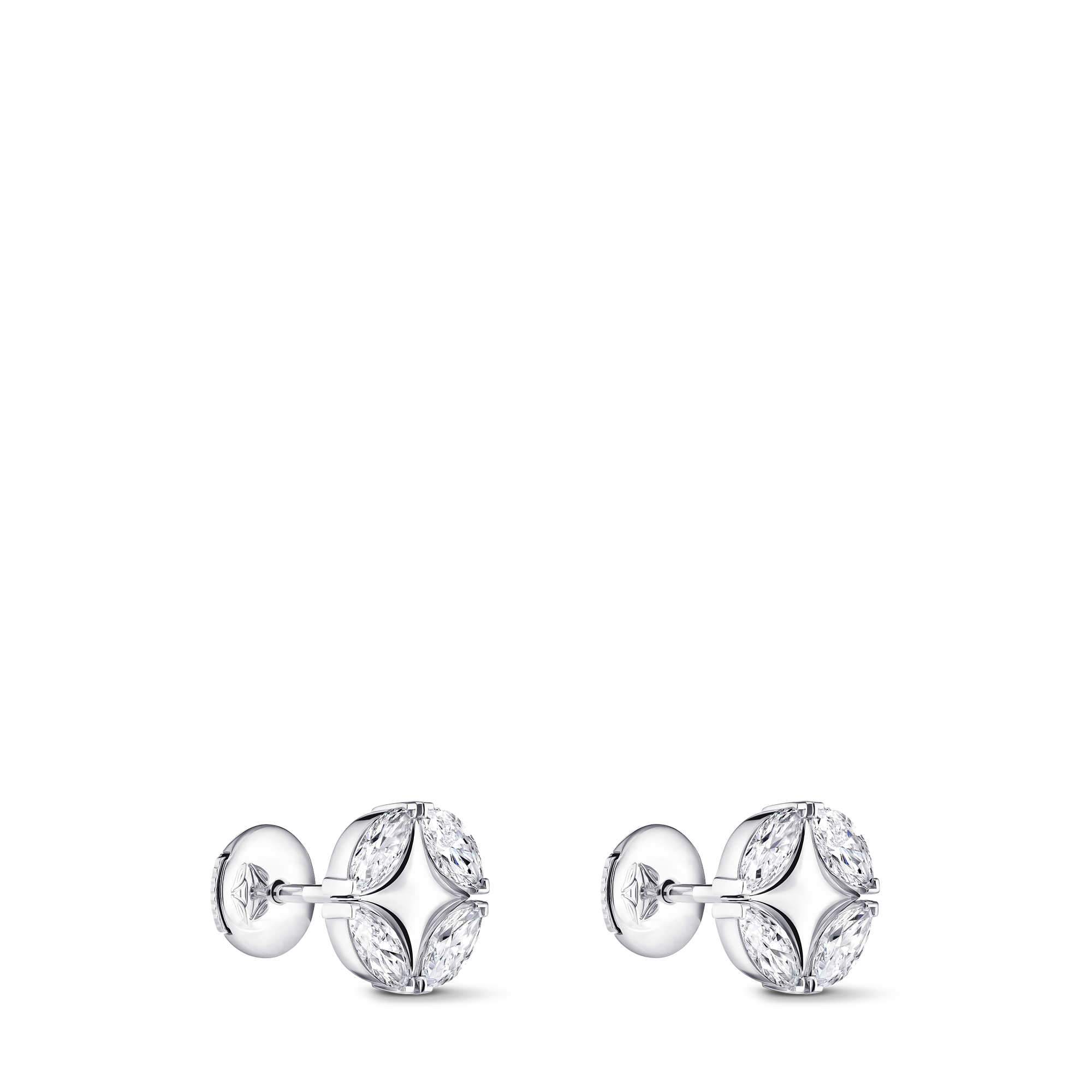 GALAXIE 18K gold (white) diamond stud earrings - 3