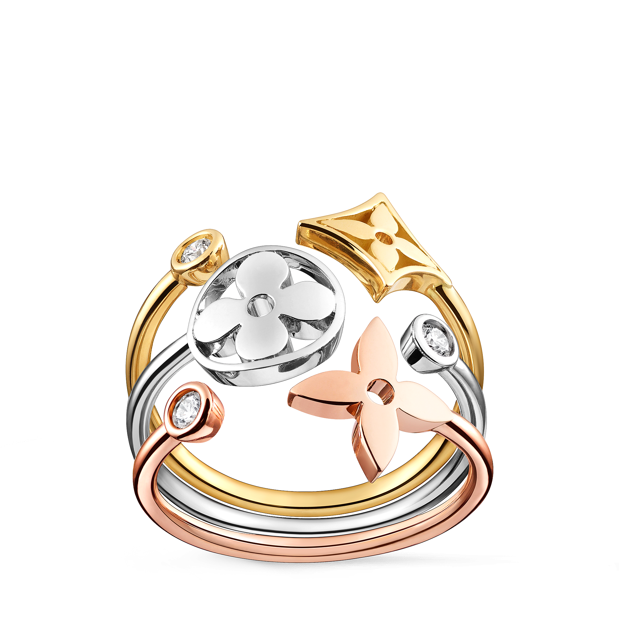 IDYLLE BLOSSOM 18K Gold Diamond Ring - 1