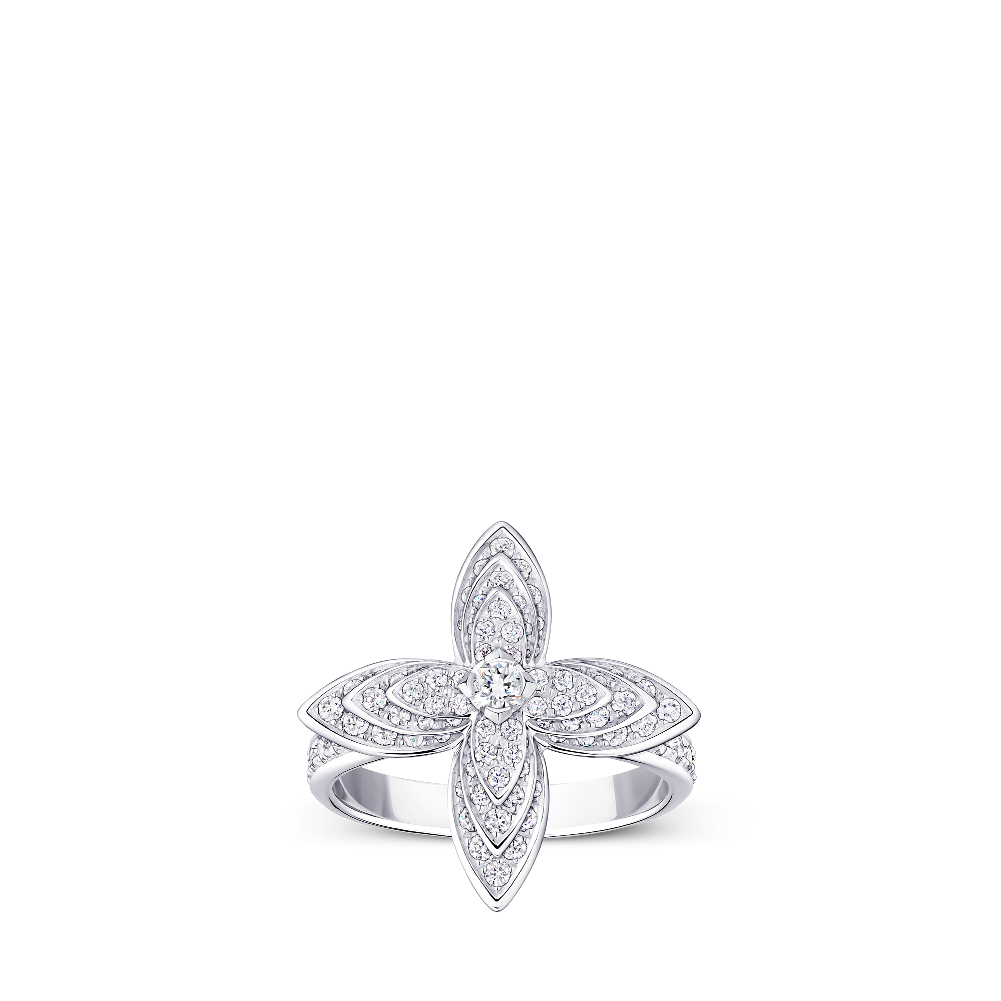 IDYLLE BLOSSOM 18K Gold (White) Diamond Ring - 1