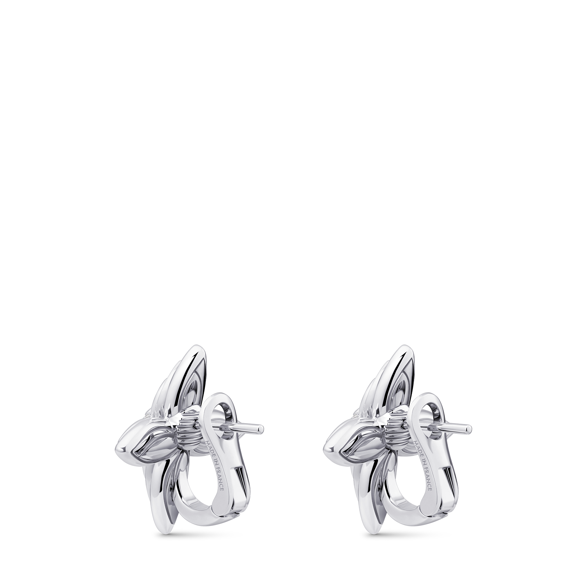 IDYLLE BLOSSOM 18K gold (white) diamond earrings - 4