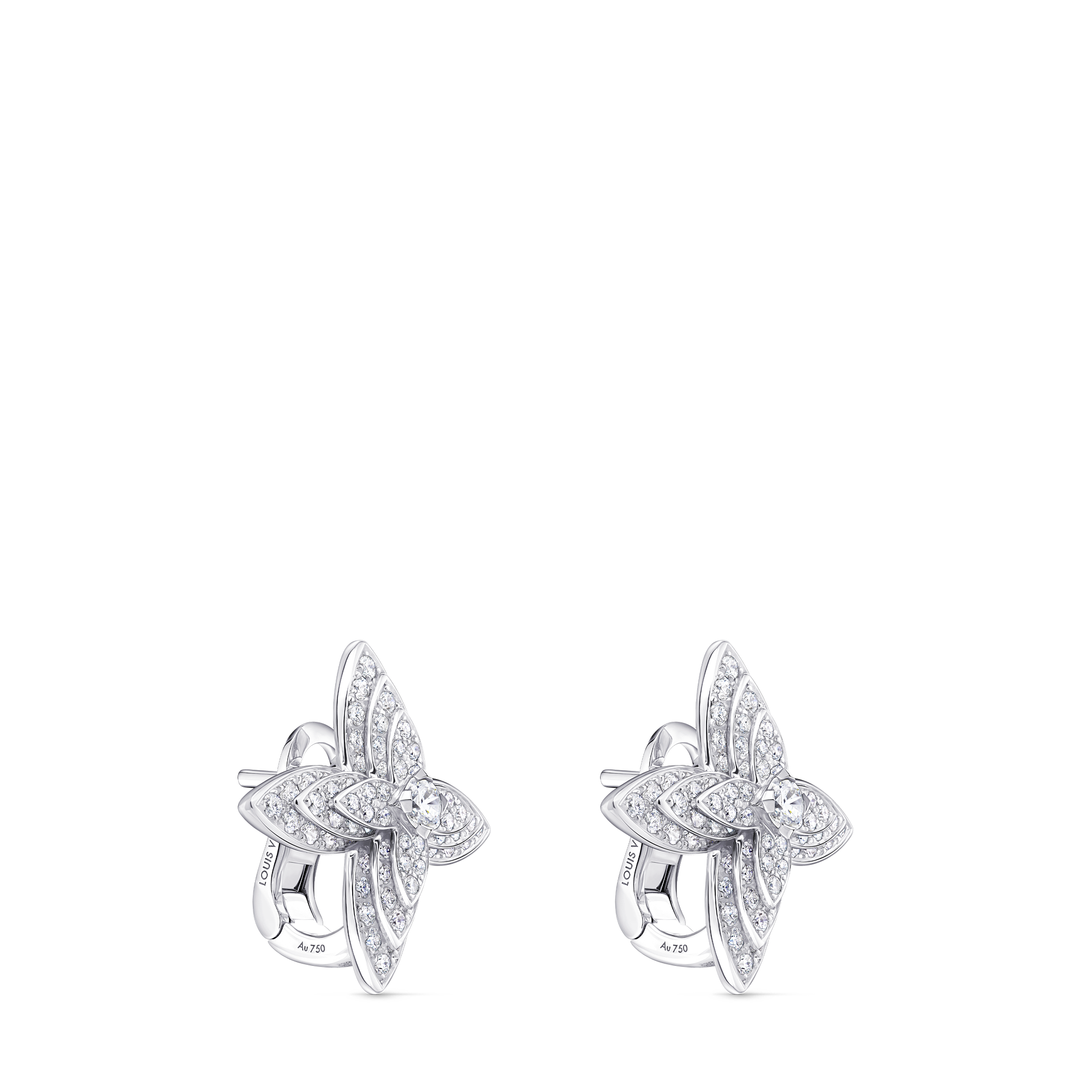 IDYLLE BLOSSOM 18K gold (white) diamond earrings - 3