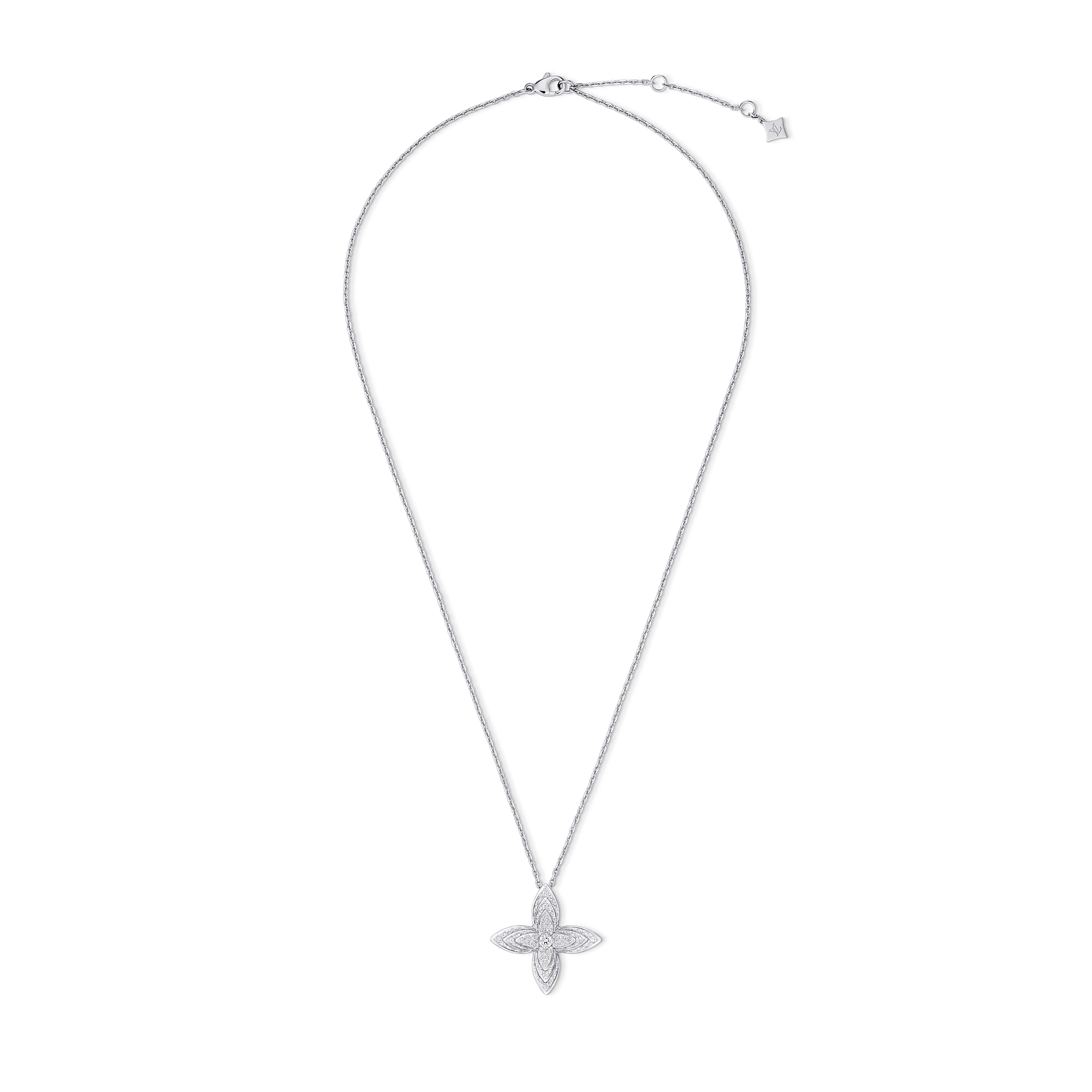 IDYLLE BLOSSOM 18K gold (white) diamond necklace - 5