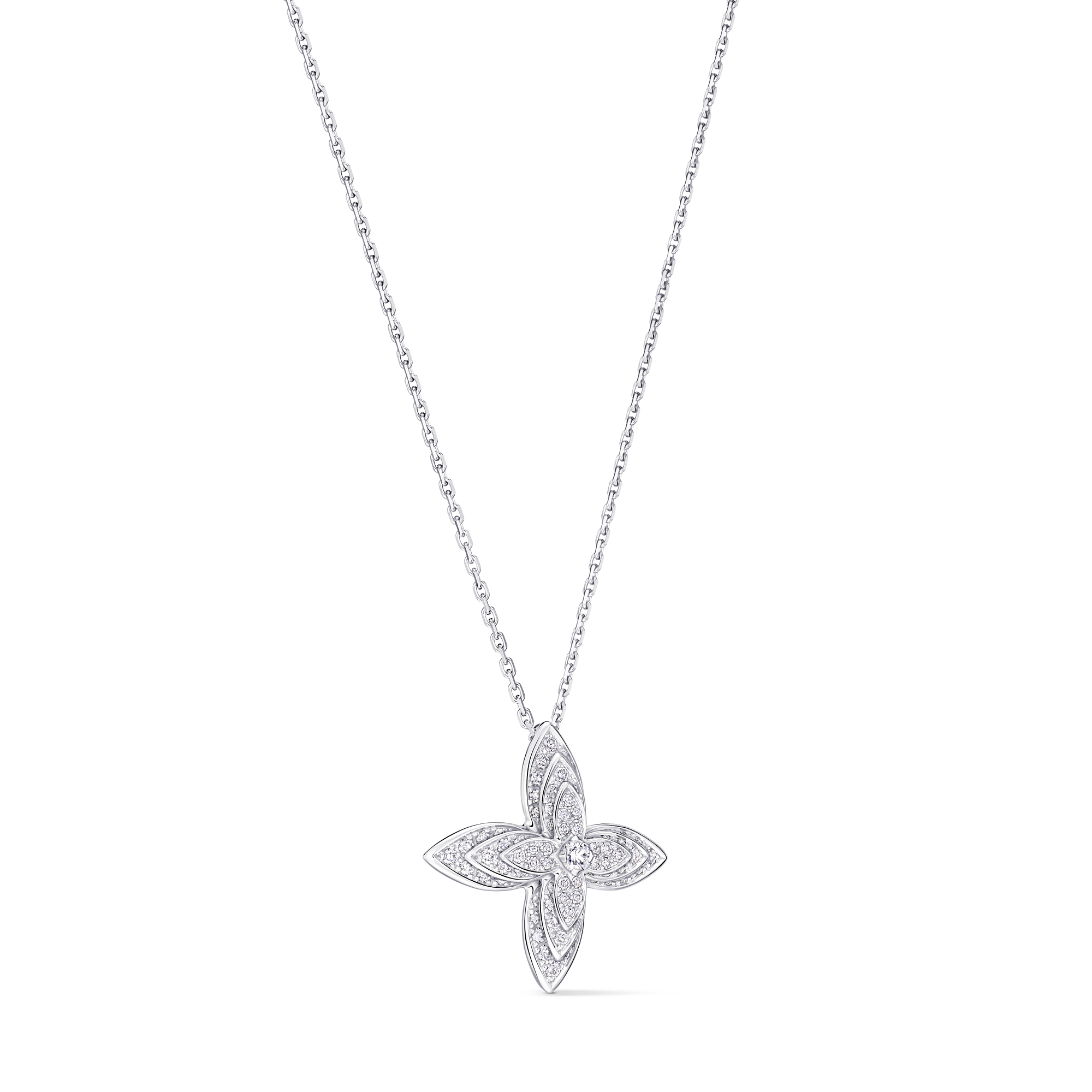 IDYLLE BLOSSOM 18K gold (white) diamond necklace - 3