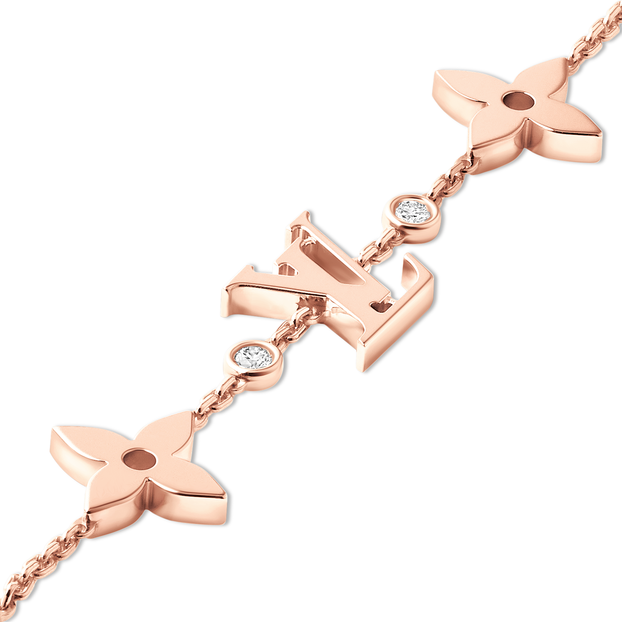 IDYLLE BLOSSOM MULTI-MOTIF 18K GOLD DIAMOND BRACELET - 3