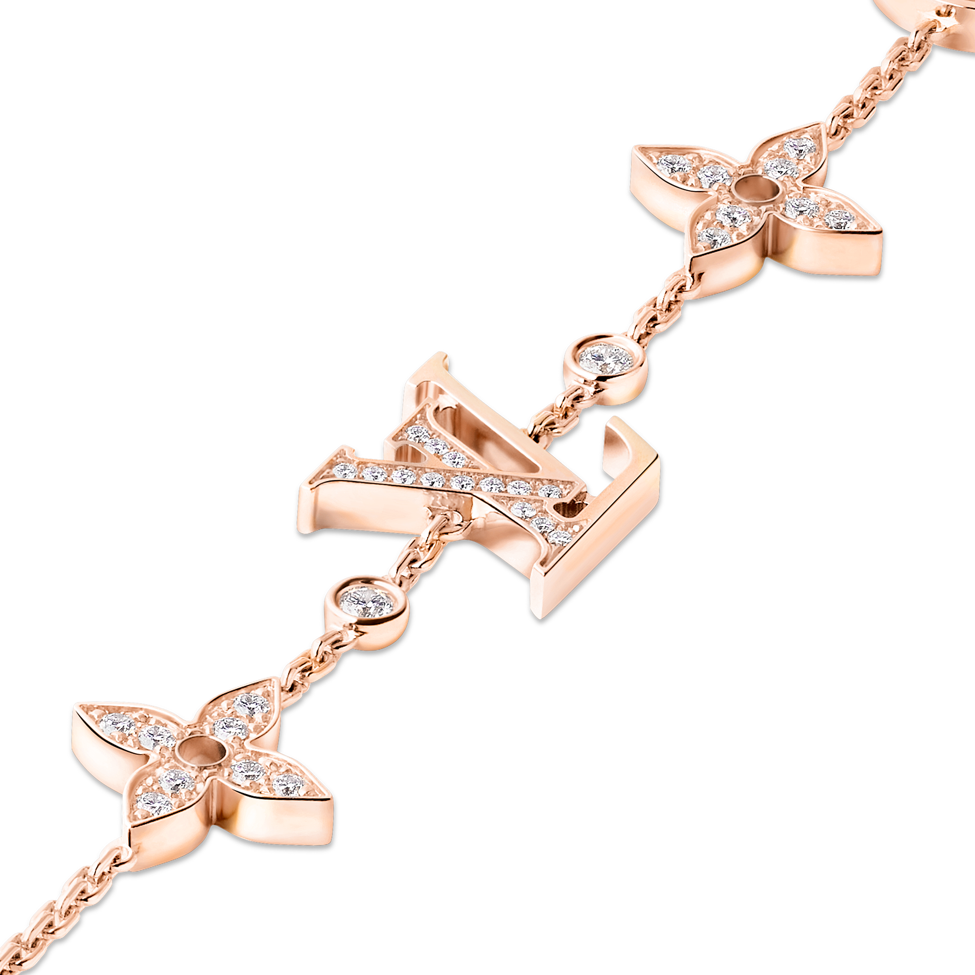 IDYLLE BLOSSOM MULTI-MOTIF 18K GOLD DIAMOND BRACELET - 3