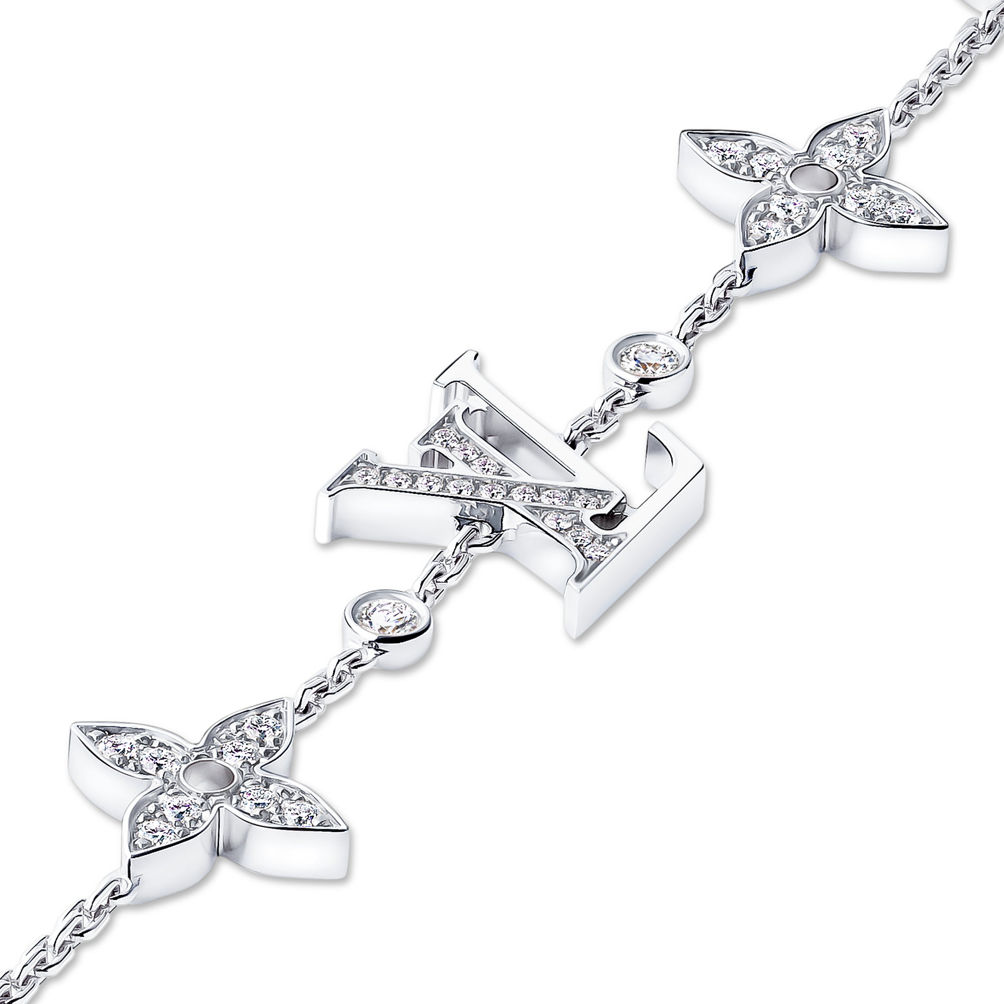IDYLLE BLOSSOM MULTI-MOTIF 18K GOLD DIAMOND BRACELET - 3
