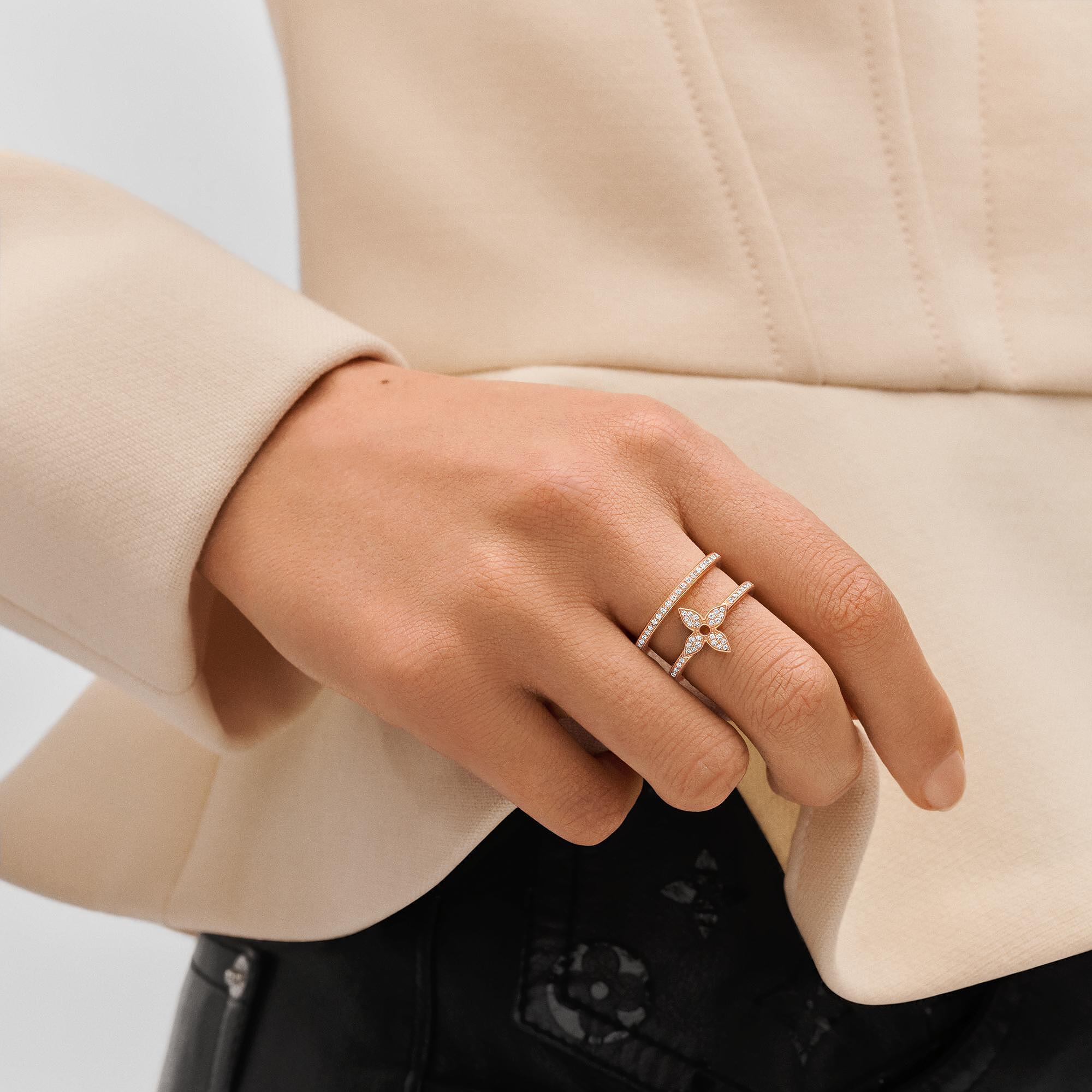 IDYLLE BLOSSOM TWO-ROW 18K Gold Diamond Ring - 2