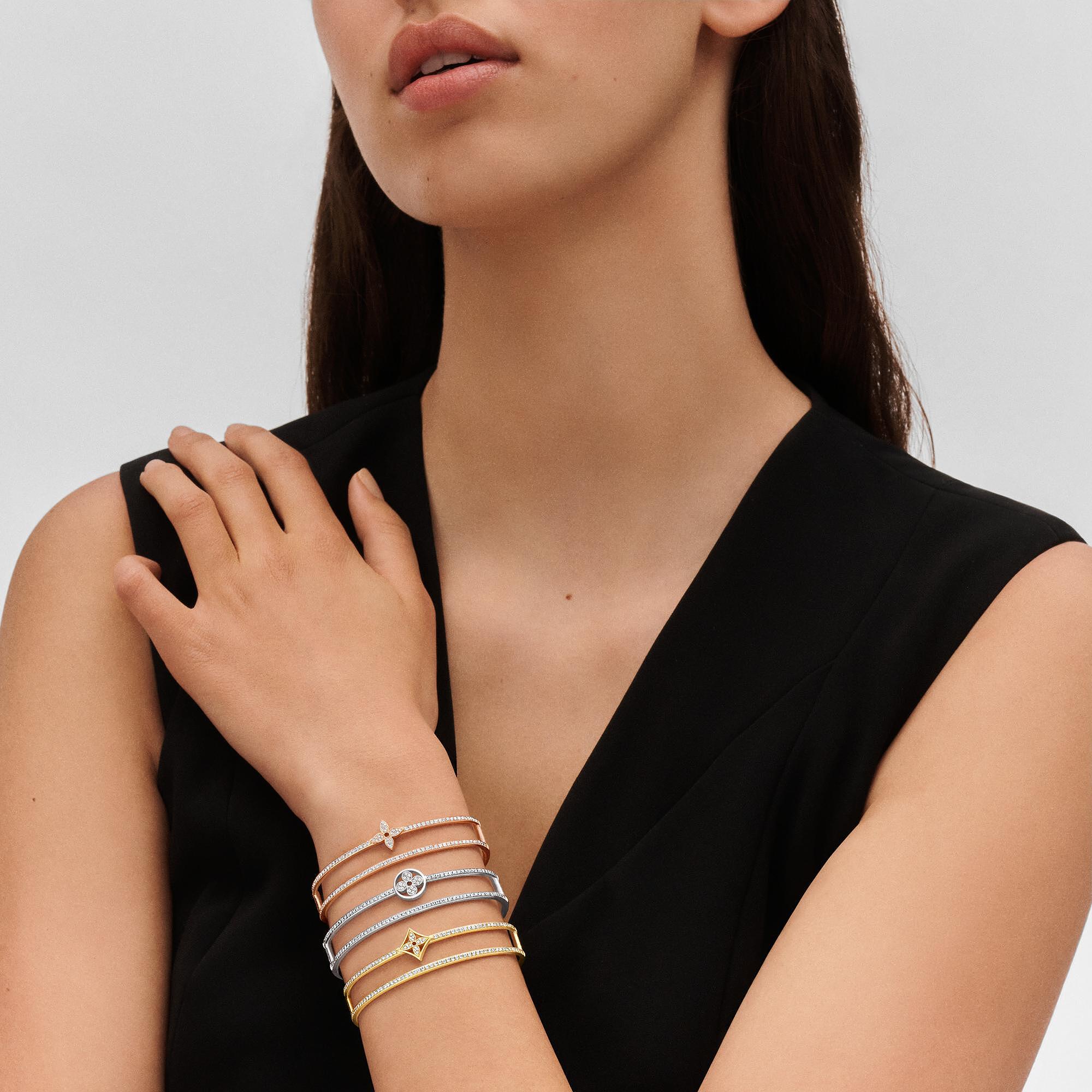 IDYLLE BLOSSOM TWO-ROW 18K gold diamond bracelet - 4