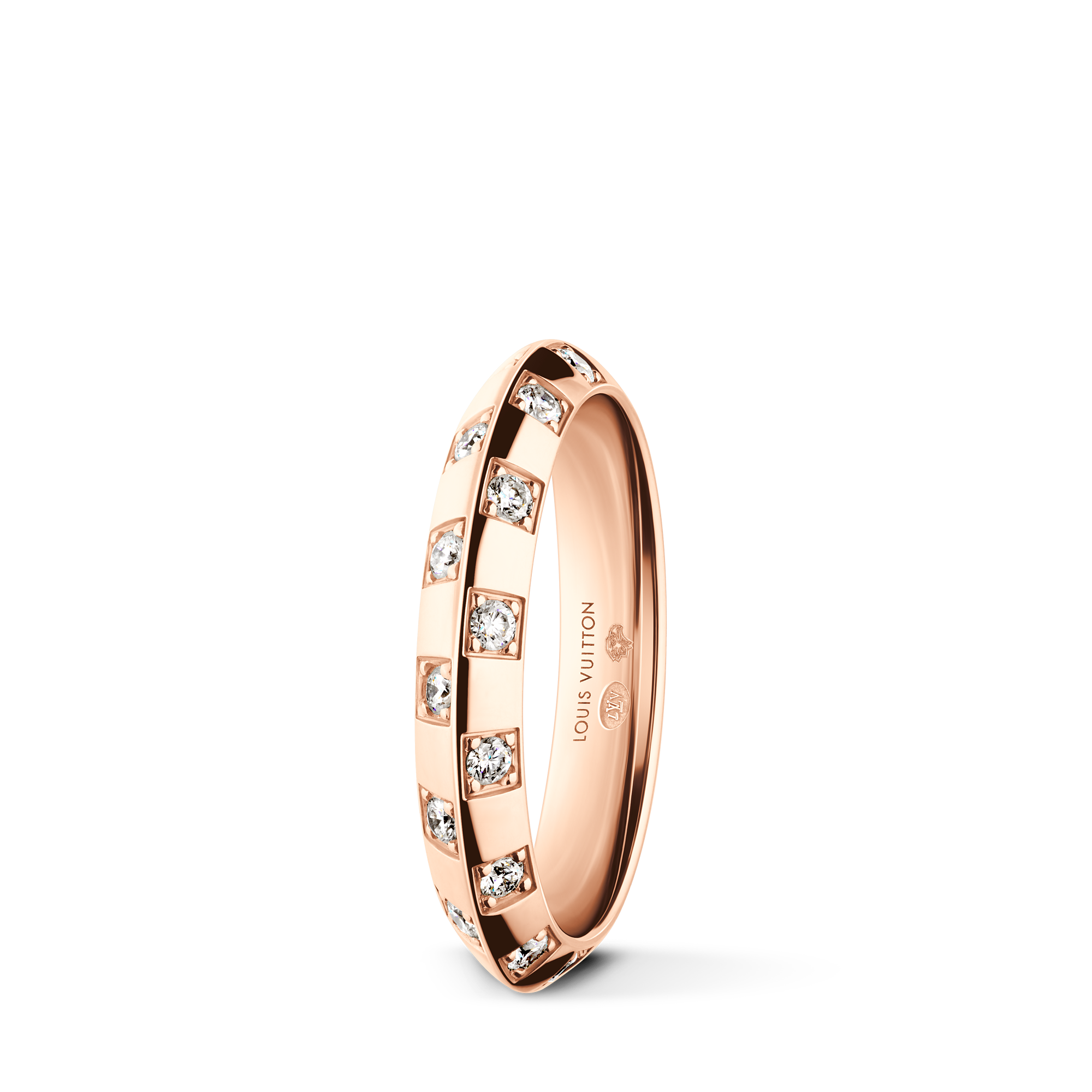LE DAMIER DE LOUIS VUITTON Small 18K Gold Diamond Ring - 3