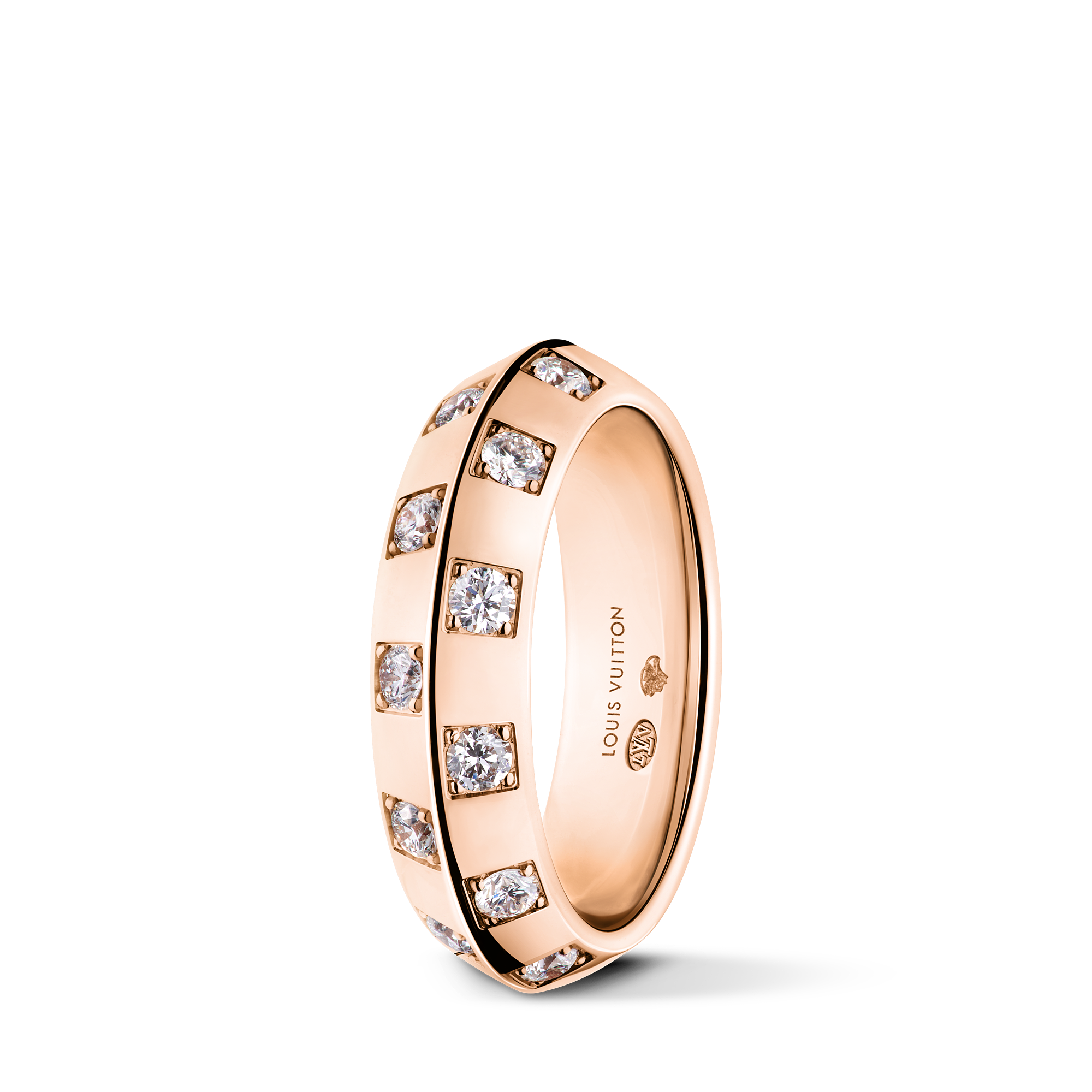 LE DAMIER DE LOUIS VUITTON 18K Gold Diamond Medium Ring - 3