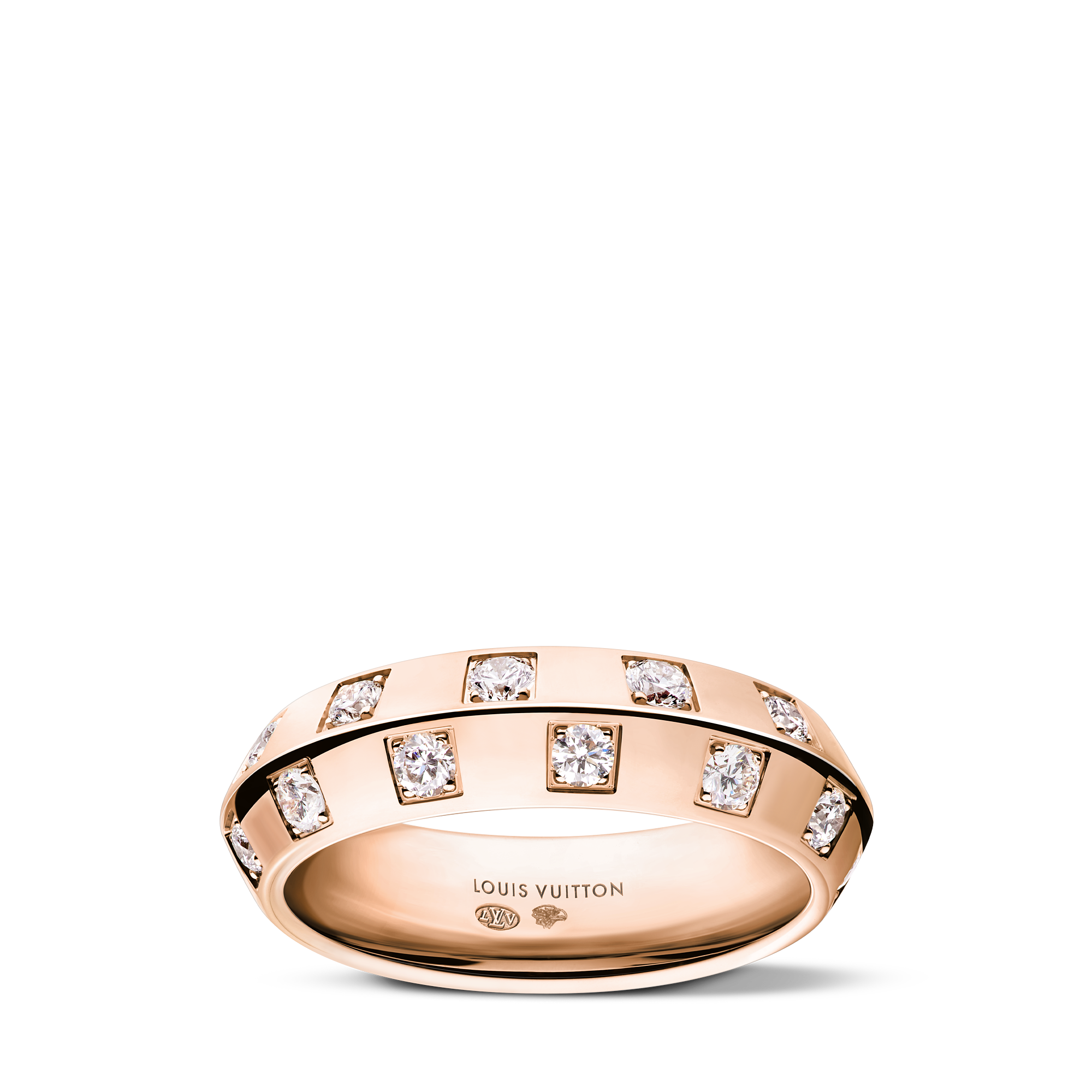 LE DAMIER DE LOUIS VUITTON 18K Gold Diamond Medium Ring - 1