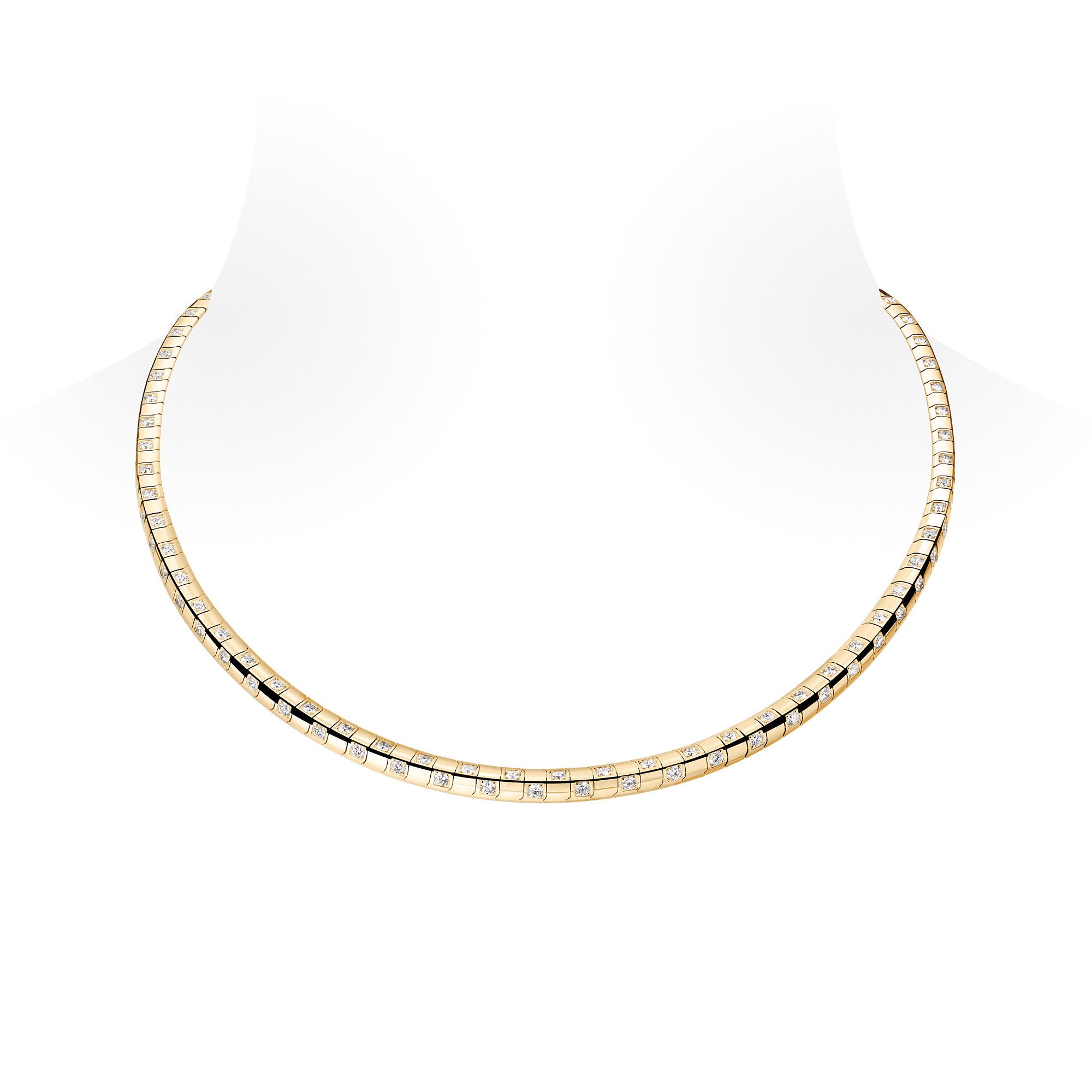 LE DAMIER DE LOUIS VUITTON 18K Gold Diamond Medium Necklace - 1