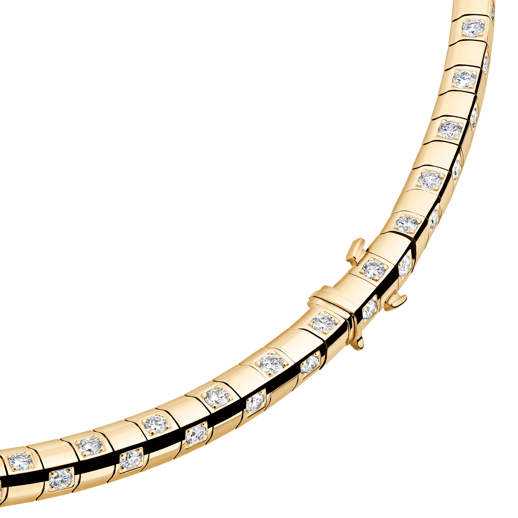 LE DAMIER DE LOUIS VUITTON 18K Gold Diamond Medium Necklace - 3