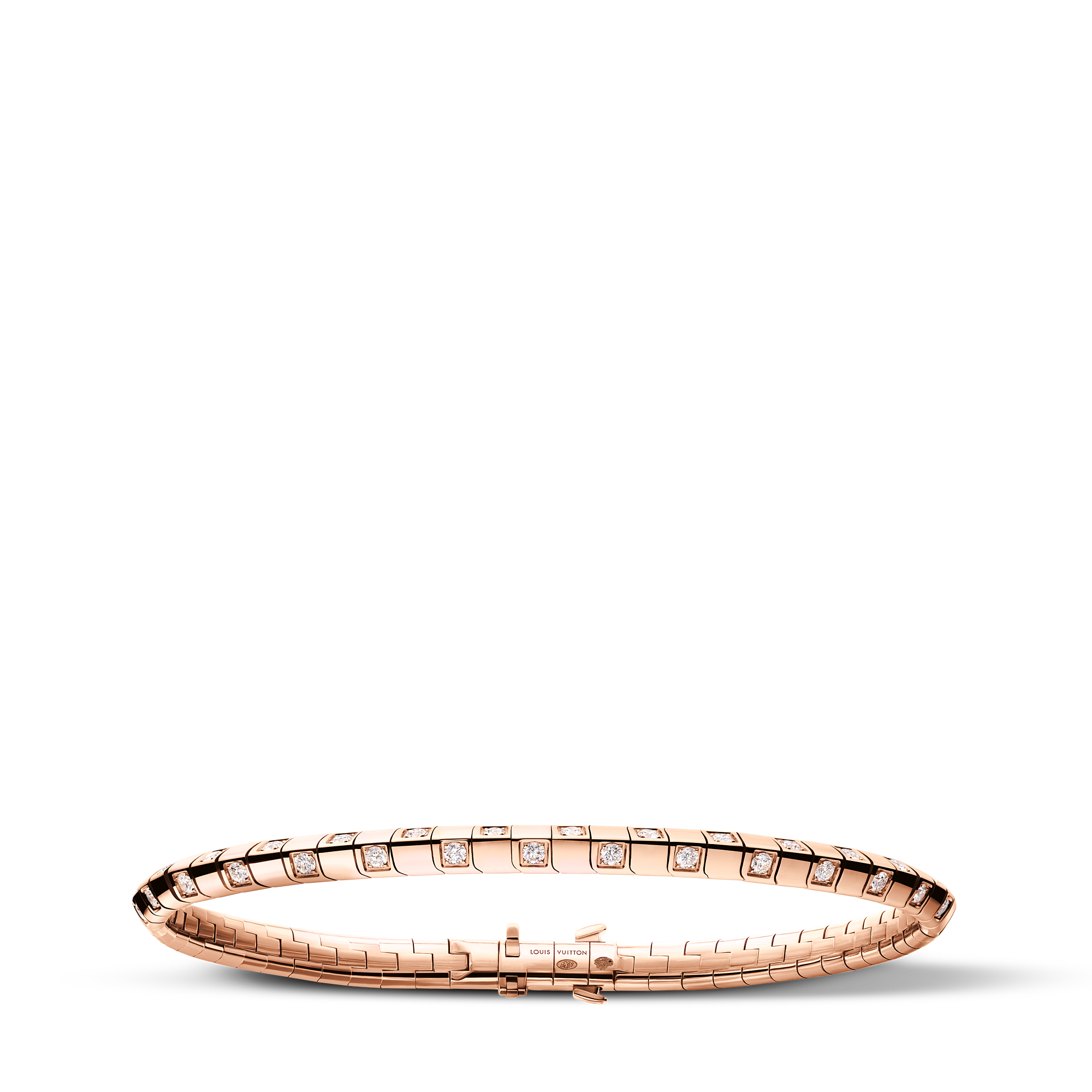 LE DAMIER DE LOUIS VUITTON 18K Gold Diamond Small Bracelet - 1