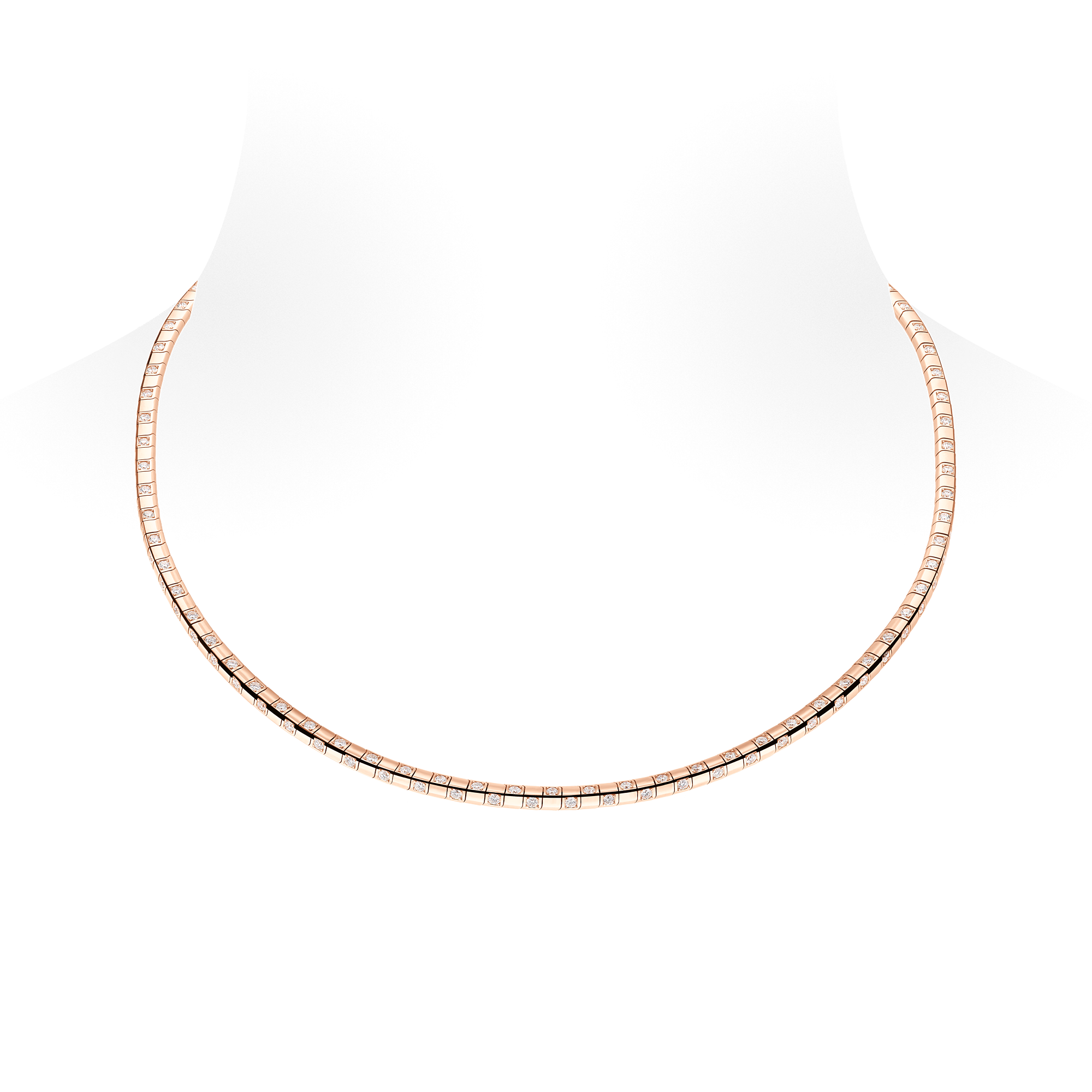 LE DAMIER DE LOUIS VUITTON 18K Gold Diamond Small Necklace - 1