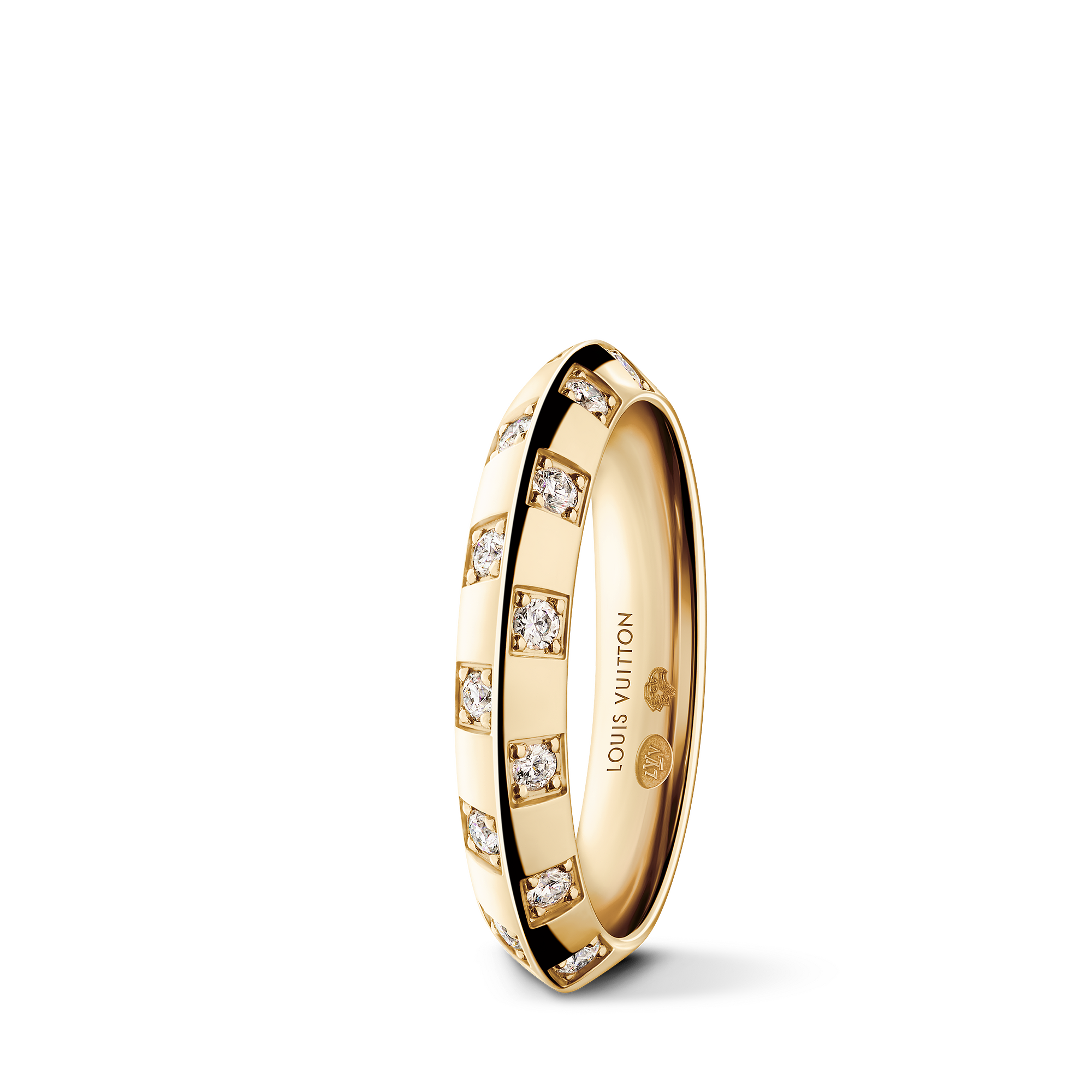 LE DAMIER DE LOUIS VUITTON 18K gold diamond ring - 3