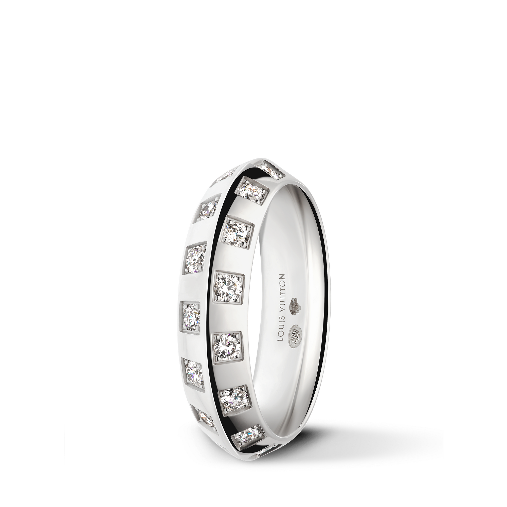 LE DAMIER DE LOUIS VUITTON 18K gold diamond ring - 3
