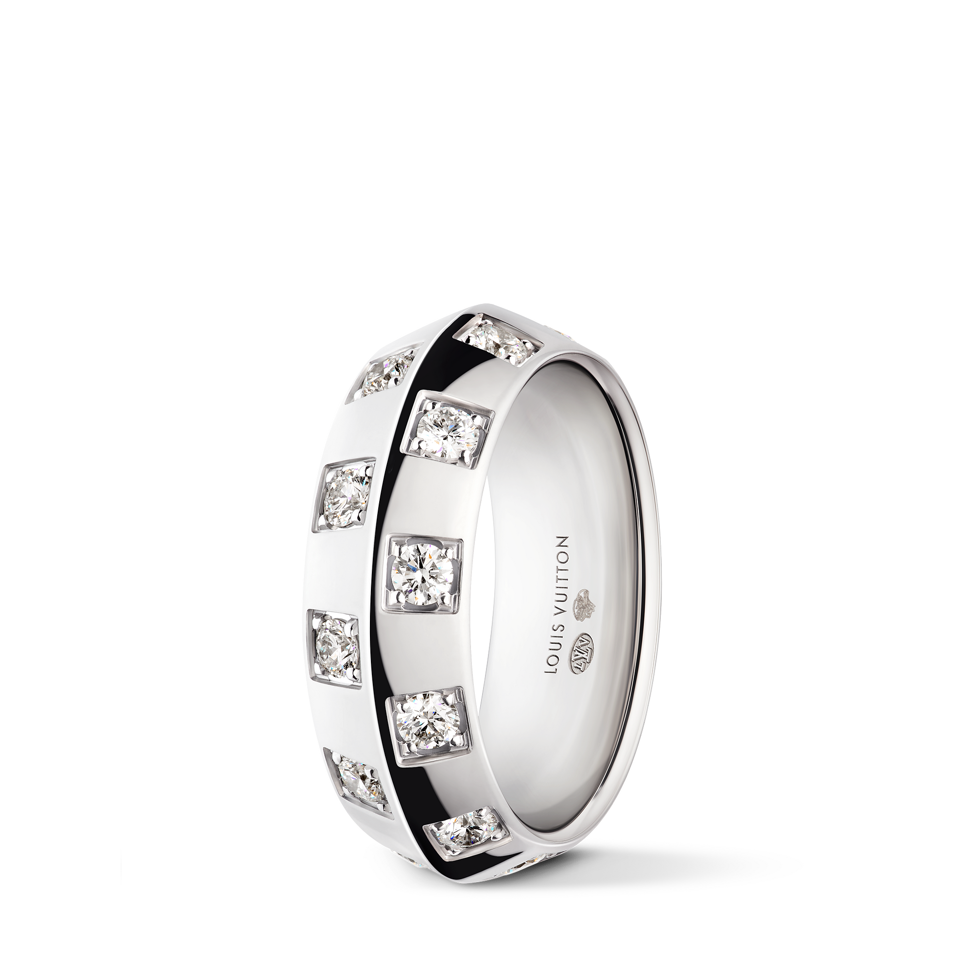 LE DAMIER DE LOUIS VUITTON 18K gold diamond ring - 3