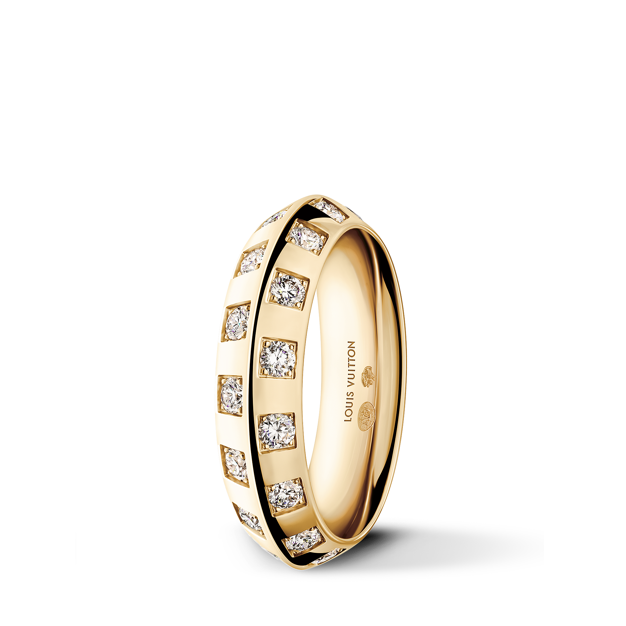 LE DAMIER DE LOUIS VUITTON 18K gold diamond ring - 3