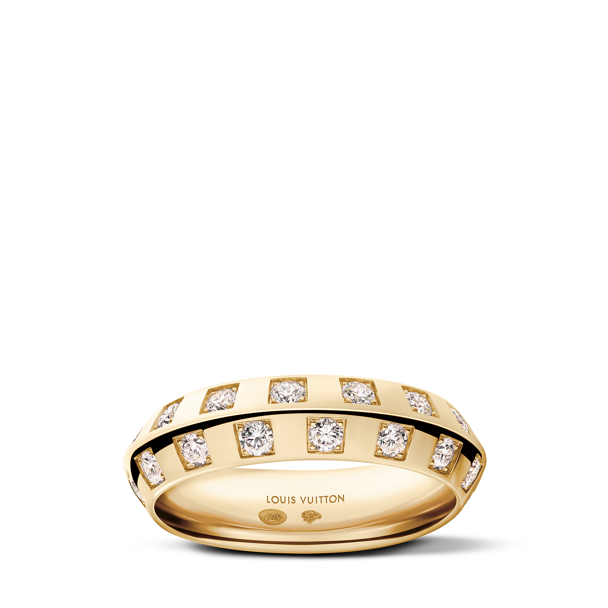 LE DAMIER DE LOUIS VUITTON 18K gold diamond ring - 1