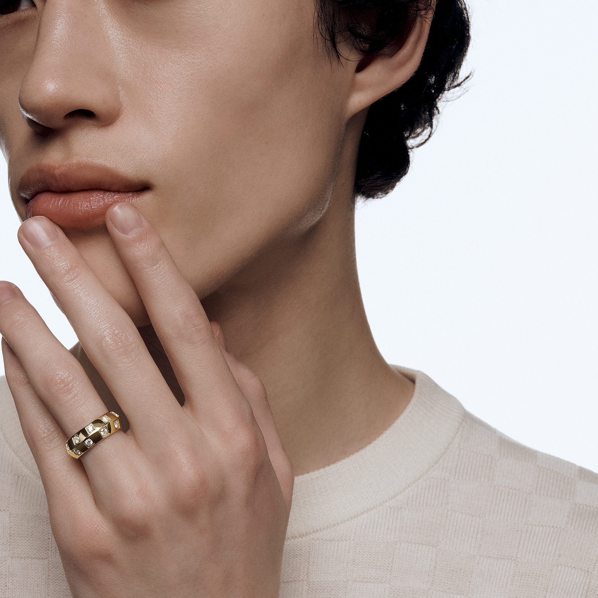 LE DAMIER DE LOUIS VUITTON 18K gold diamond ring - 2